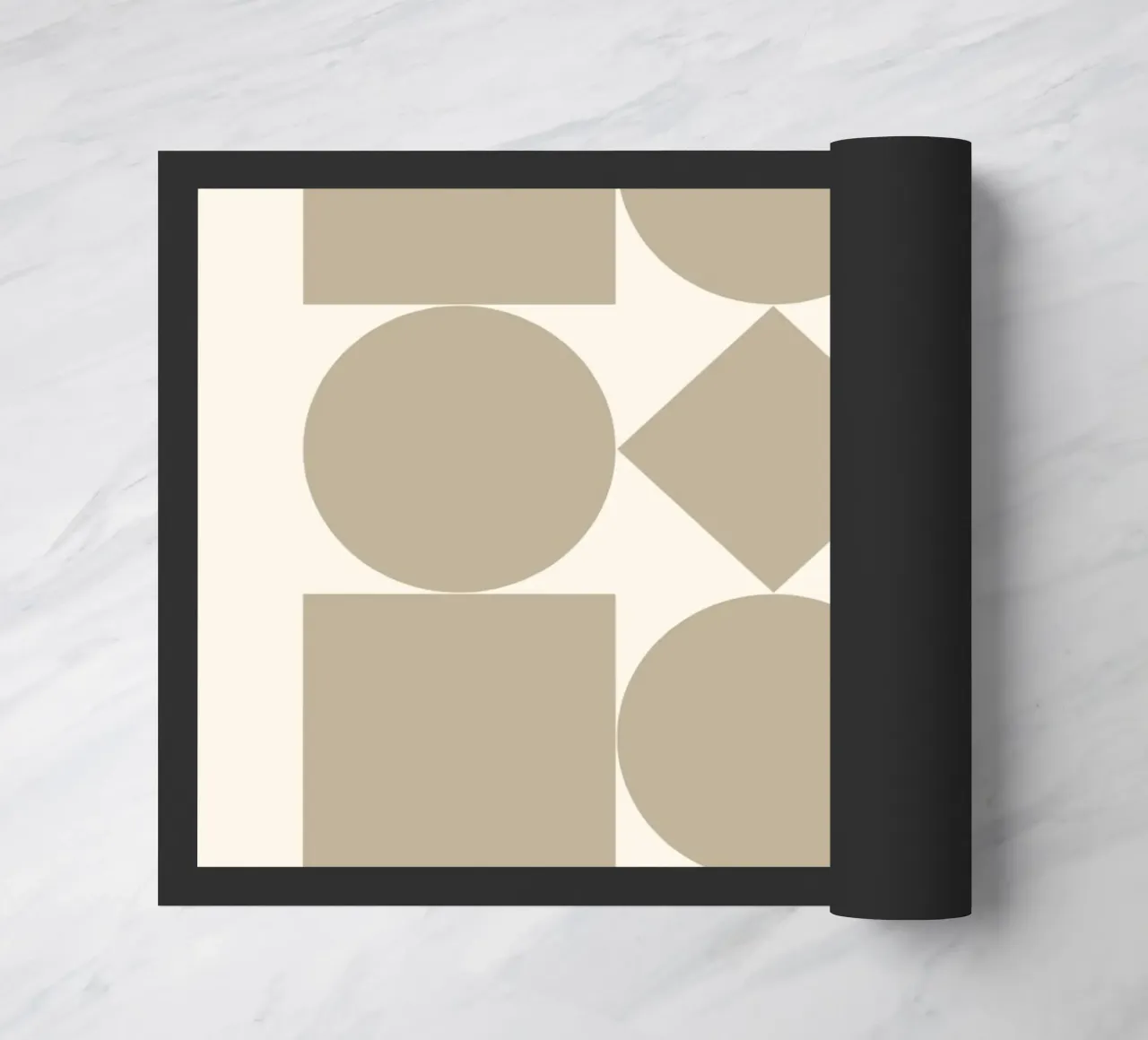 Bauhaus Forme geometriche Stampa astratta di Shapes & Grids, Be zerbino da NorwesClub
