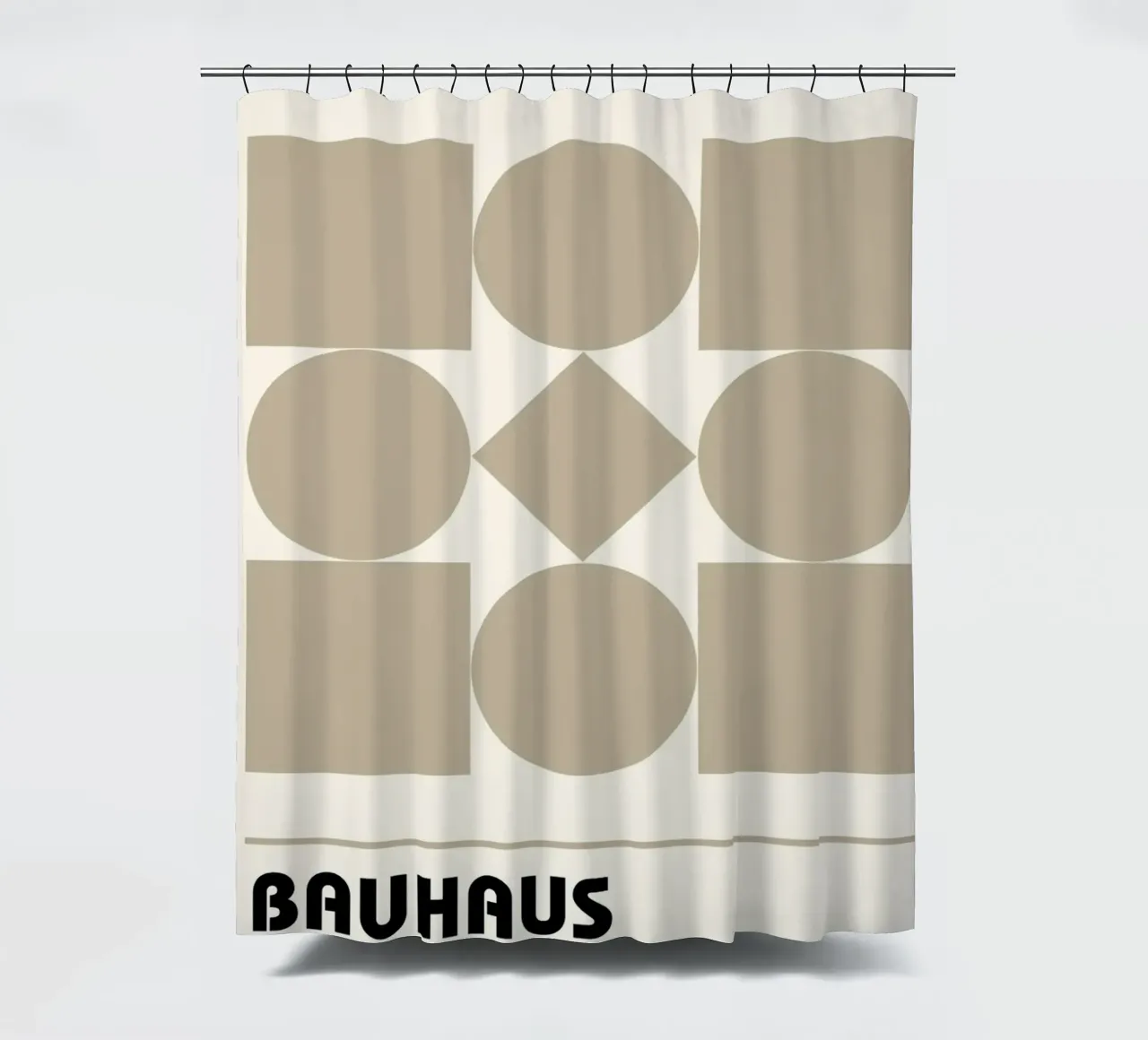 Bauhaus Geometric Forms Impresión abstracta de Shapes & Grids, Be cortina de baño de NorwesClub