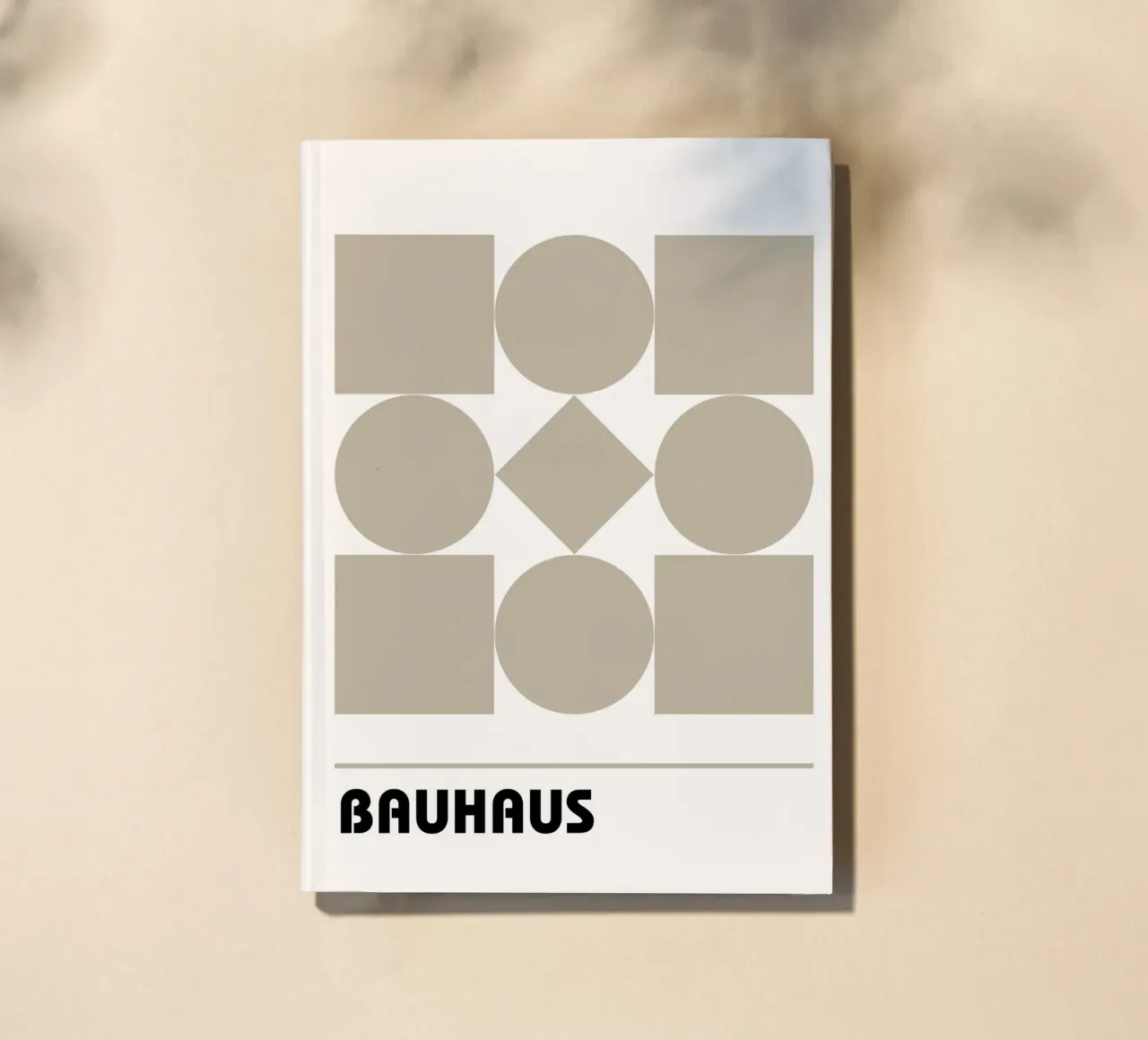 Bauhaus Geometric Forms Abstract Print by Shapes & Grids, Be notebook by NorwesClub