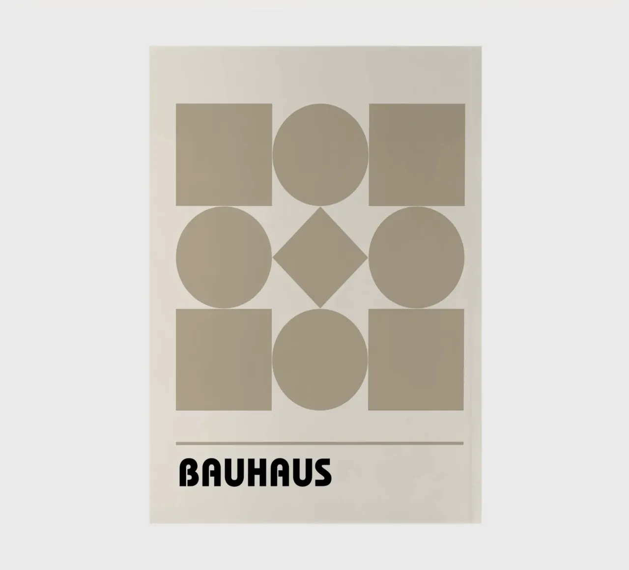 Bauhaus Geometric Forms Abstract Print by Shapes & Grids, Be notebook by NorwesClub