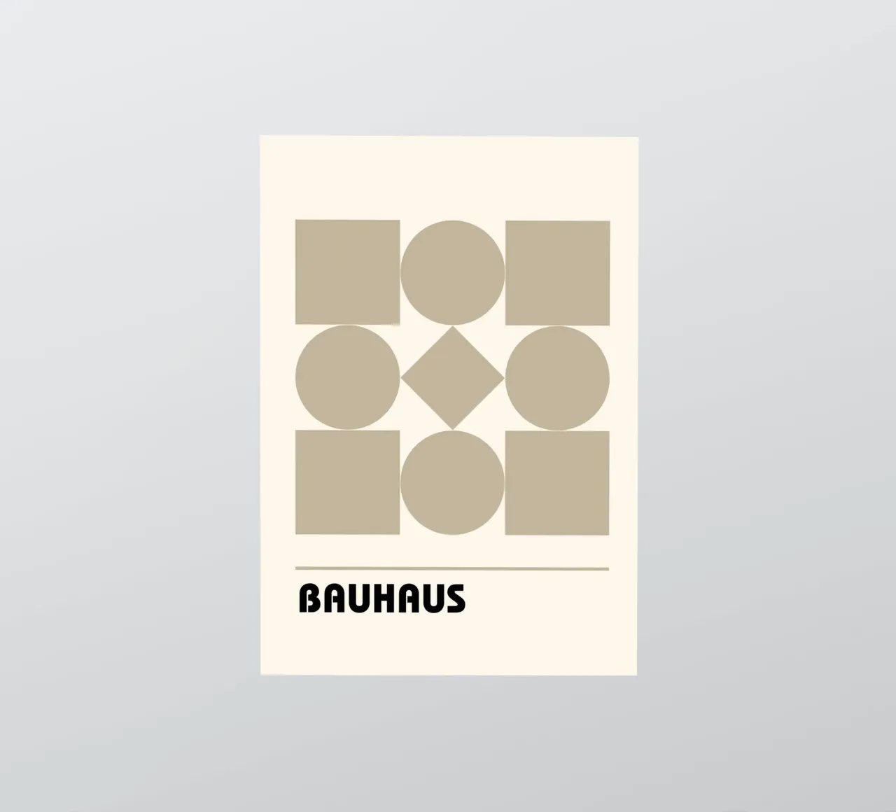 Bauhaus Geometric Forms Impresión abstracta de Shapes & Grids, Be pegatina de NorwesClub