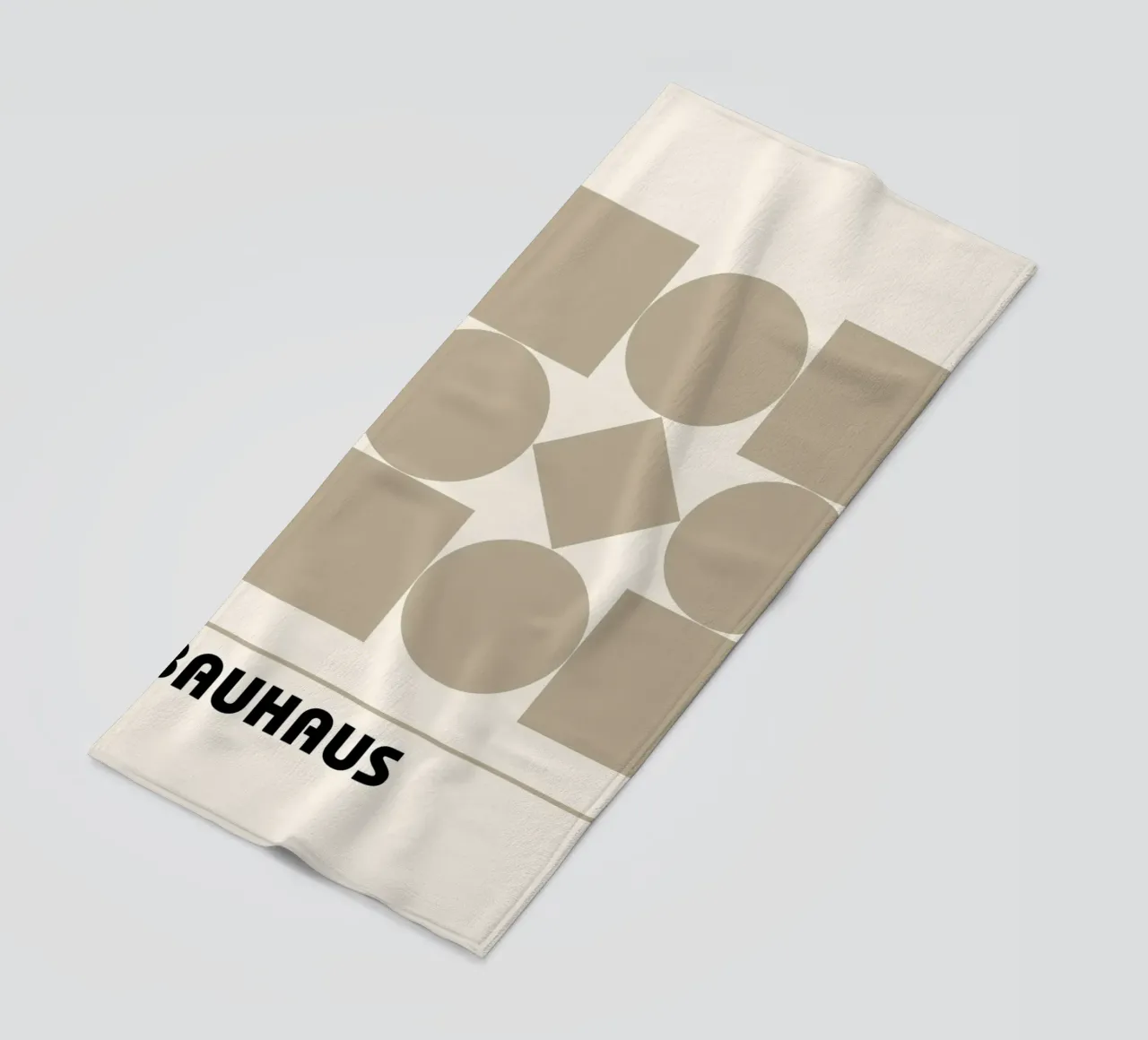 Bauhaus Geometric Forms Abstract Print by Shapes & Grids, Be beach towel by NorwesClub