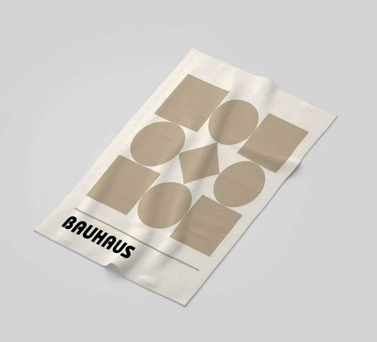 Bauhaus Geometric Forms Abstract Print by Shapes & Grids, Be beach towel by NorwesClub