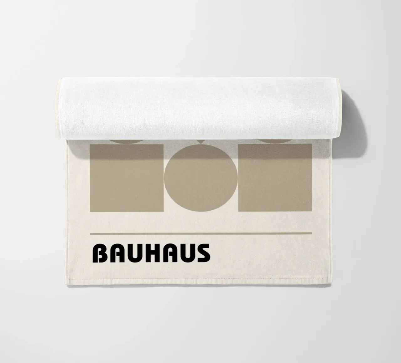 Bauhaus Geometric Forms Abstract Print by Shapes & Grids, Be beach towel by NorwesClub