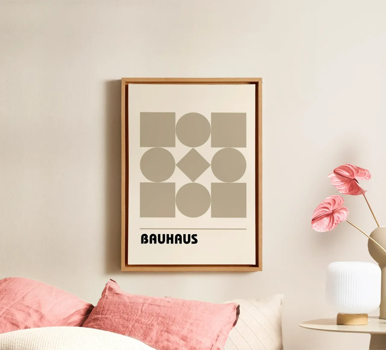 Bauhaus Geometric Forms Abstract Print by Shapes & Grids, Be canvas by NorwesClub