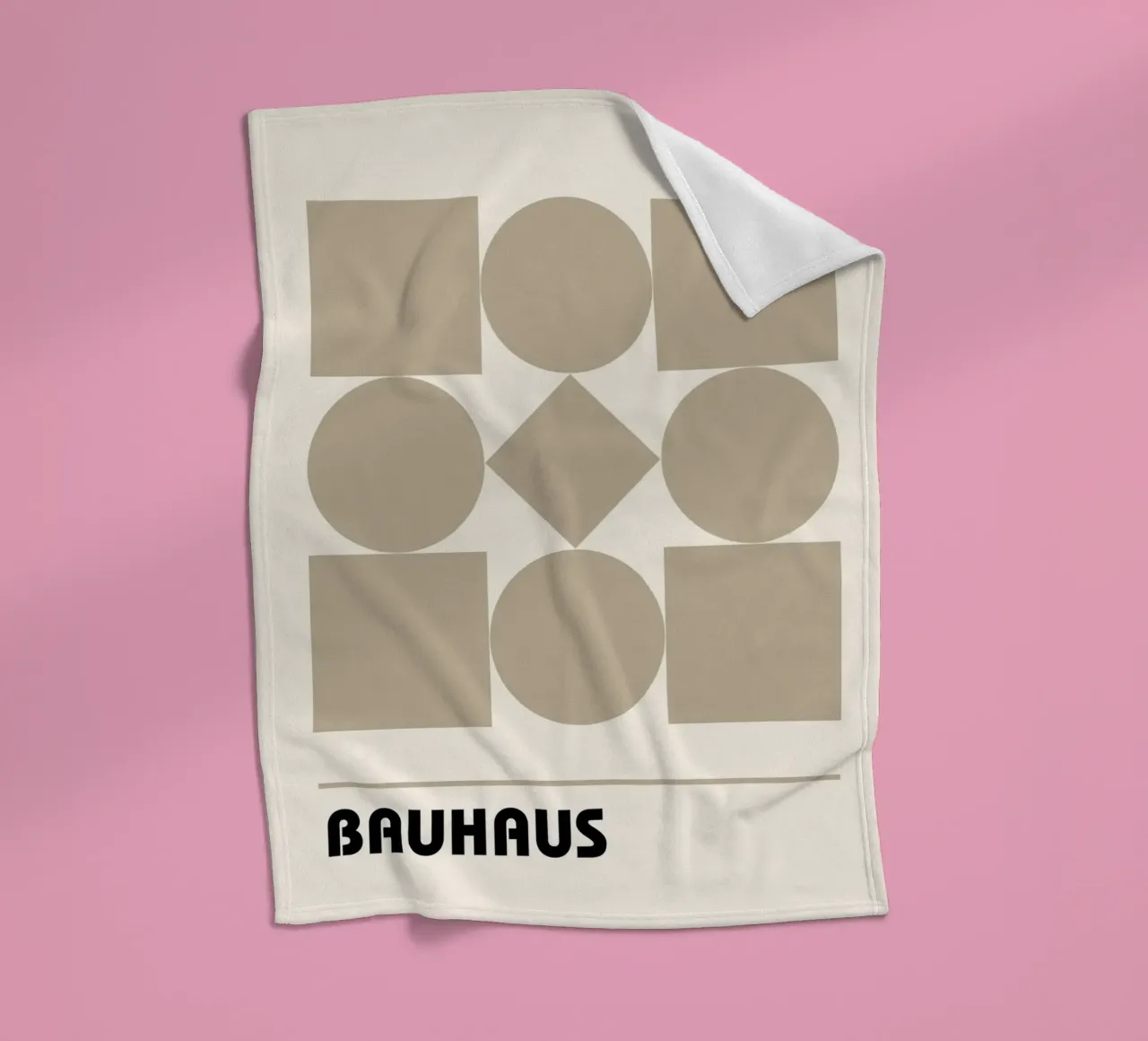 Bauhaus Forme geometriche Stampa astratta di Shapes & Grids, Be coperta in pile da NorwesClub