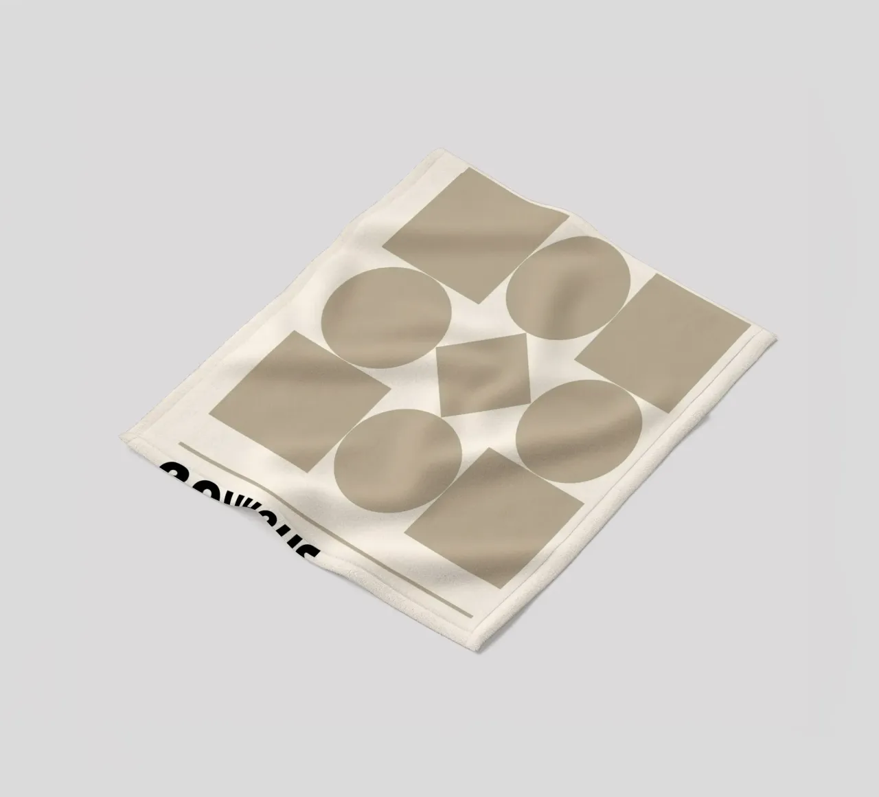 Bauhaus Forme geometriche Stampa astratta di Shapes & Grids, Be coperta in pile da NorwesClub