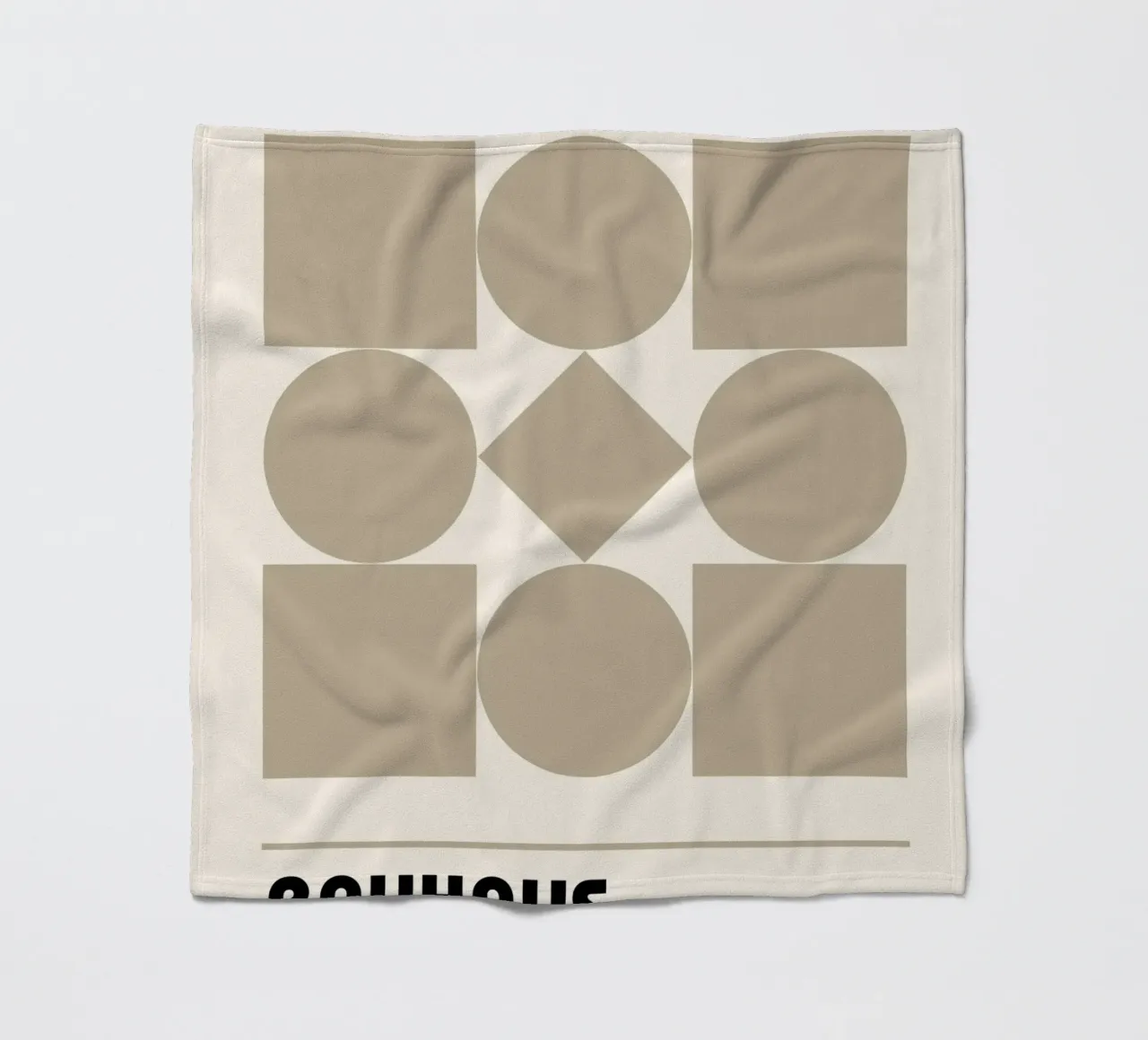 Bauhaus Forme geometriche Stampa astratta di Shapes & Grids, Be coperta in pile da NorwesClub