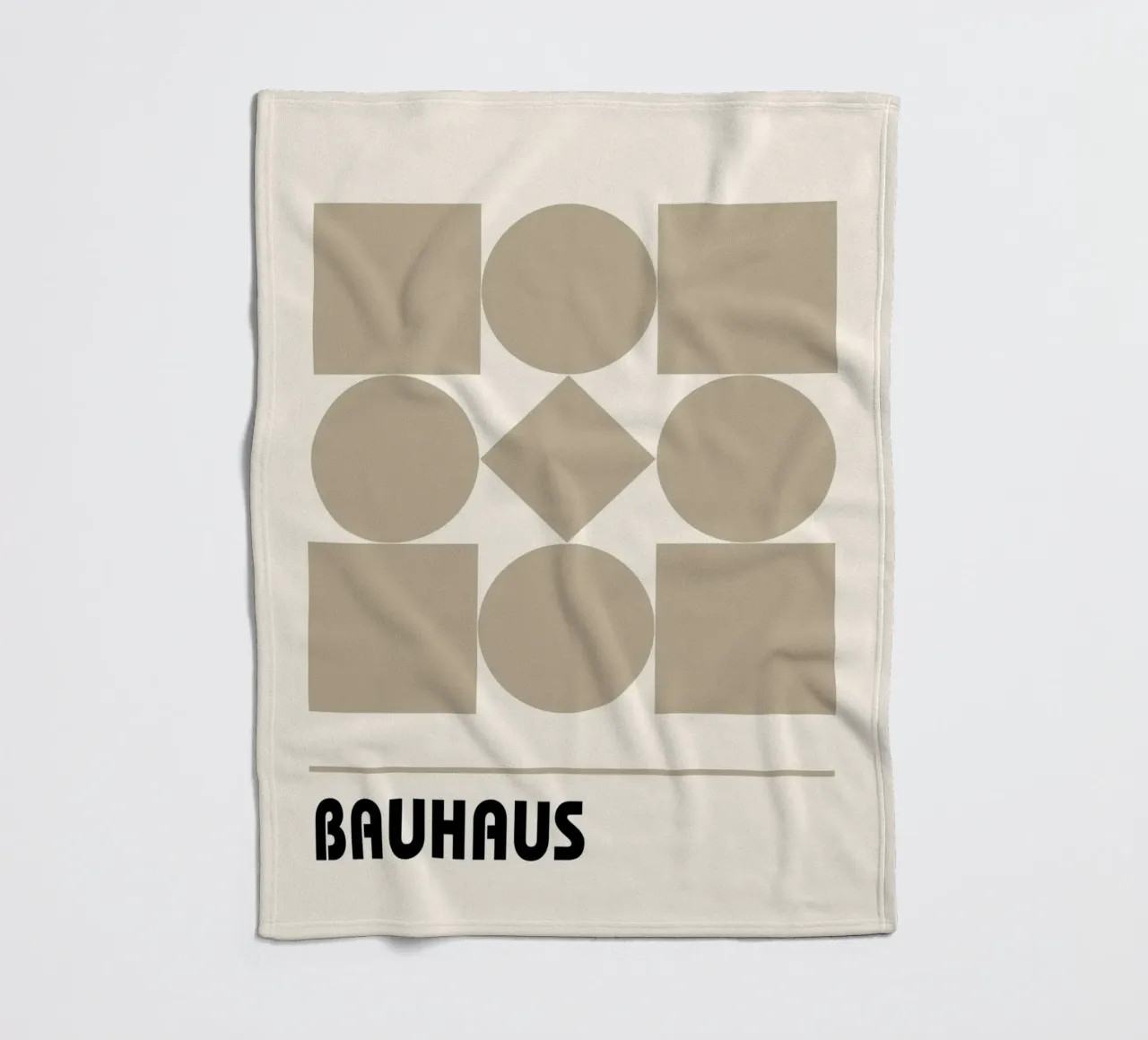 Bauhaus Forme geometriche Stampa astratta di Shapes & Grids, Be coperta in pile da NorwesClub