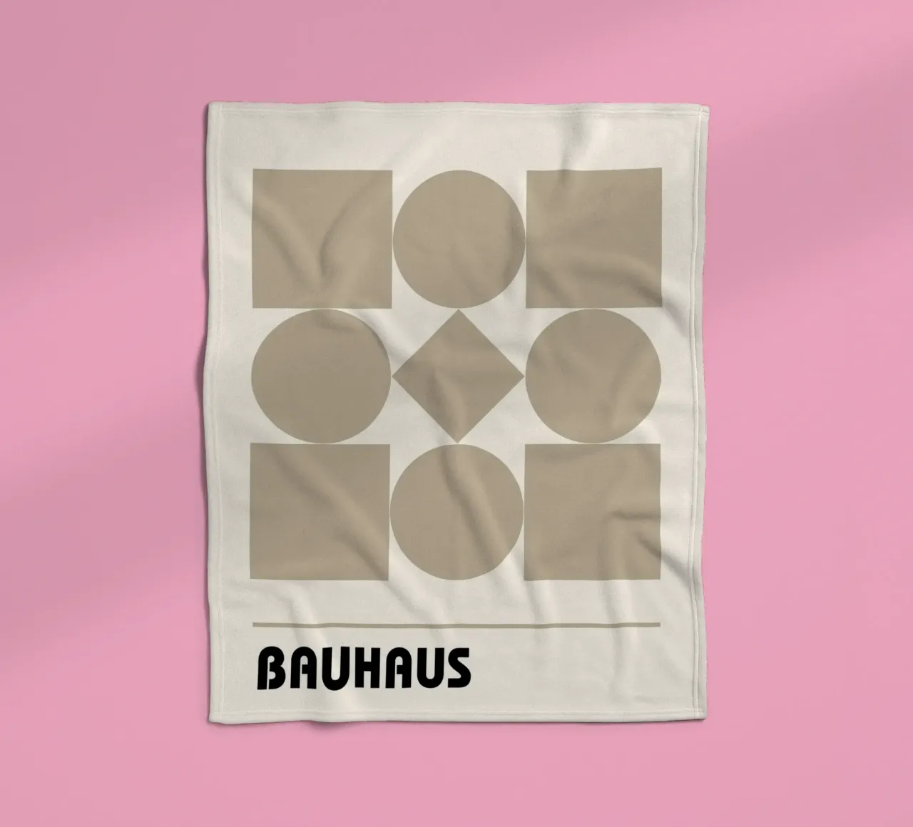 Bauhaus Forme geometriche Stampa astratta di Shapes & Grids, Be coperta in pile da NorwesClub