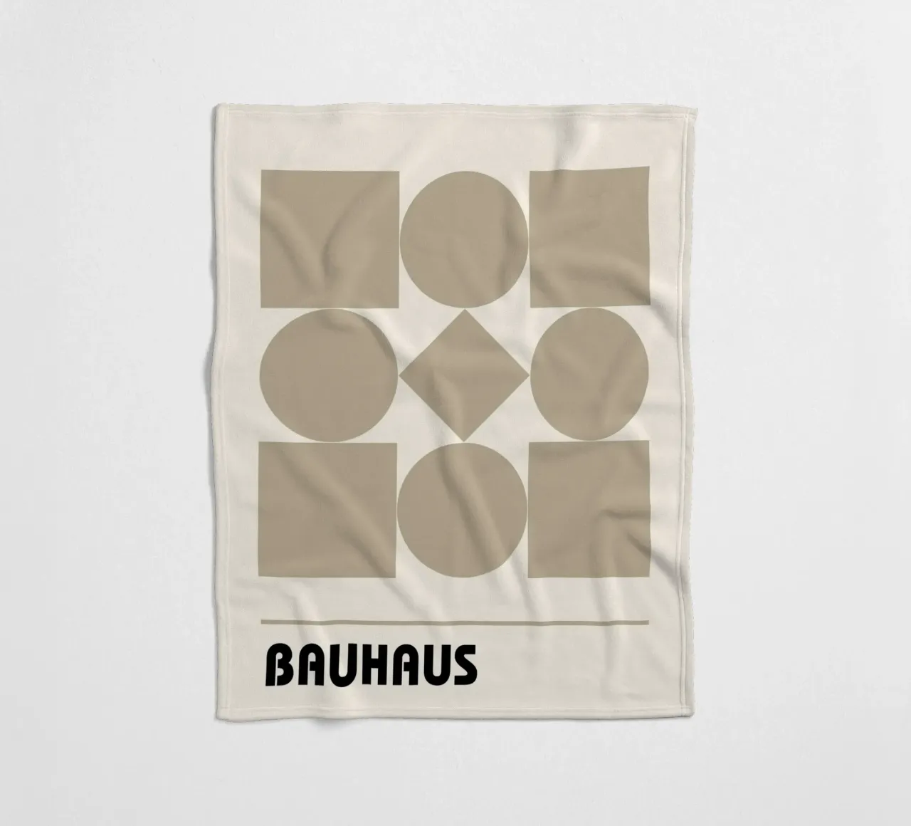 Bauhaus Forme geometriche Stampa astratta di Shapes & Grids, Be coperta in pile da NorwesClub