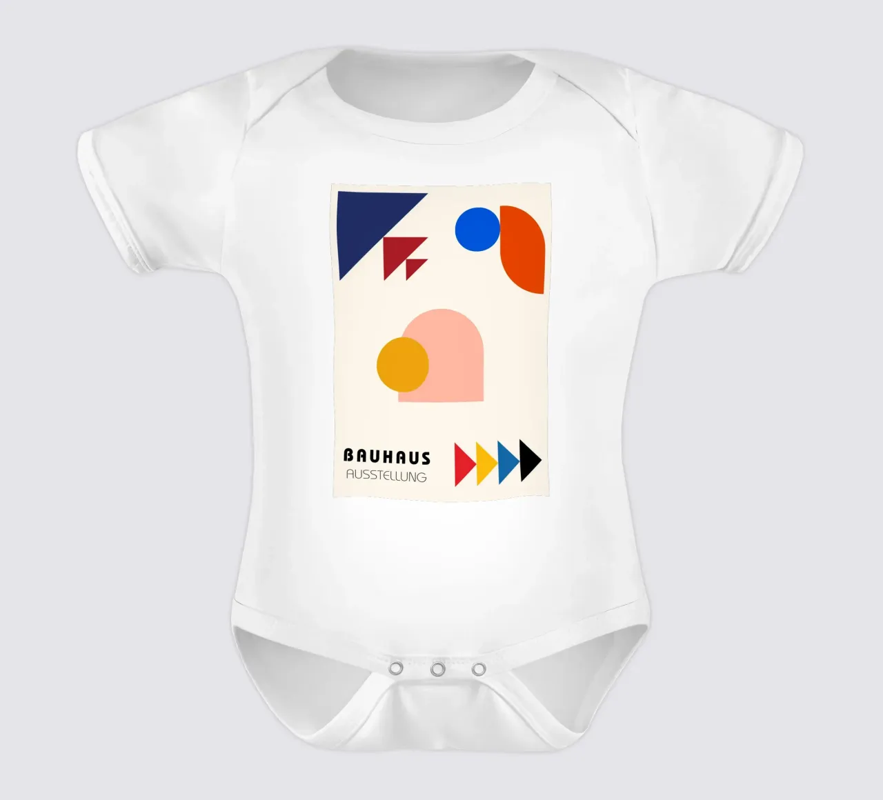 Bauhaus Ausstellung Abstract Geometric Shapes by Modernist M Kurzarm Babybody von NorwesClub