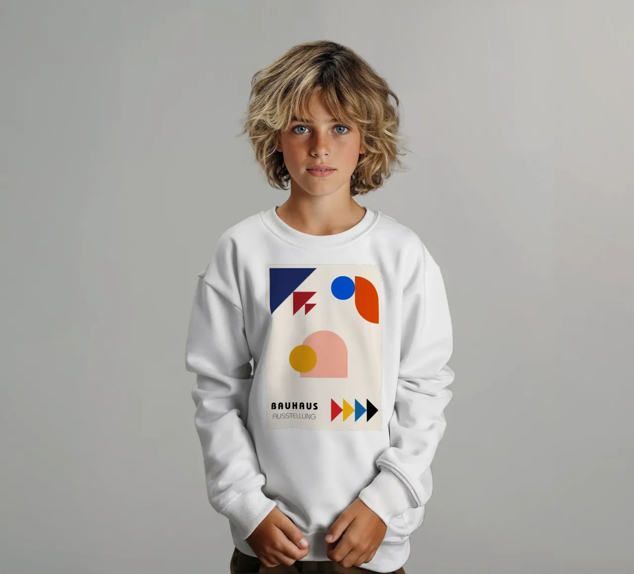 Bauhaus Ausstellung Abstract Geometric Shapes by Modernist M Kinder Sweatshirt von NorwesClub