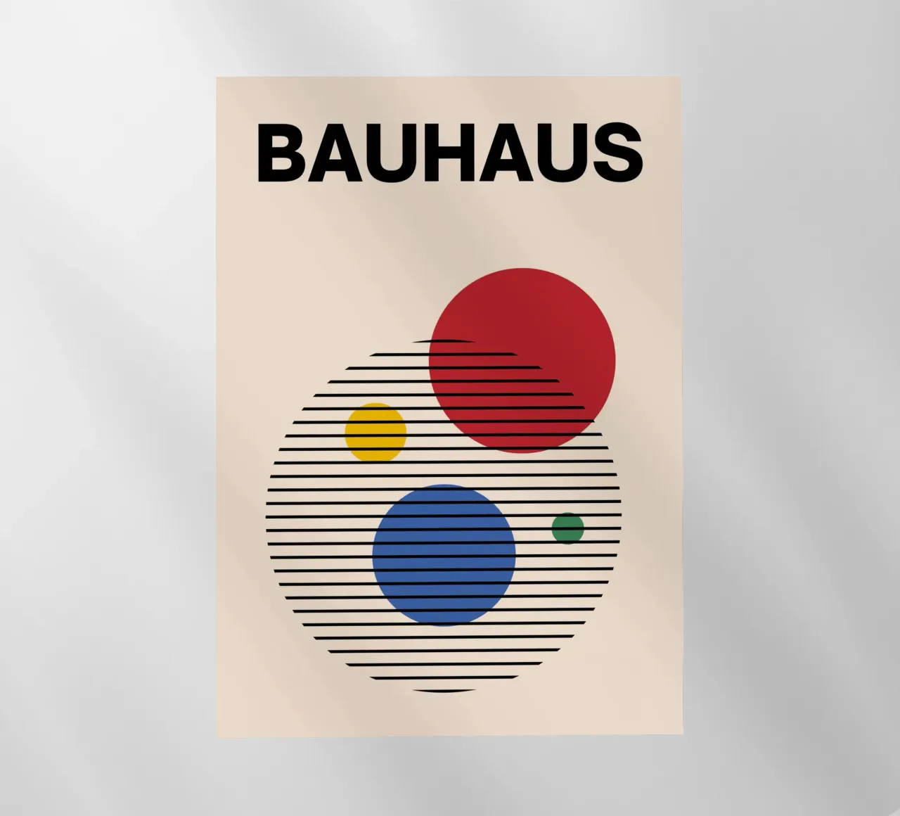 Bauhaus Abstract Circles & Lines Art Print by Modernist Form backlit film by NorwesClub