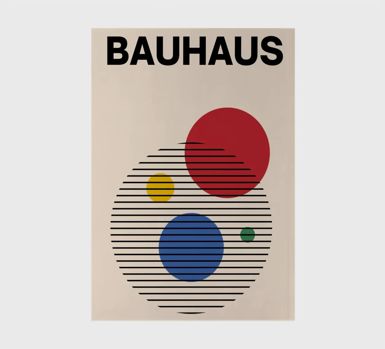 Bauhaus Abstract Circles & Lines Art Print by Modernist Form notebook by NorwesClub