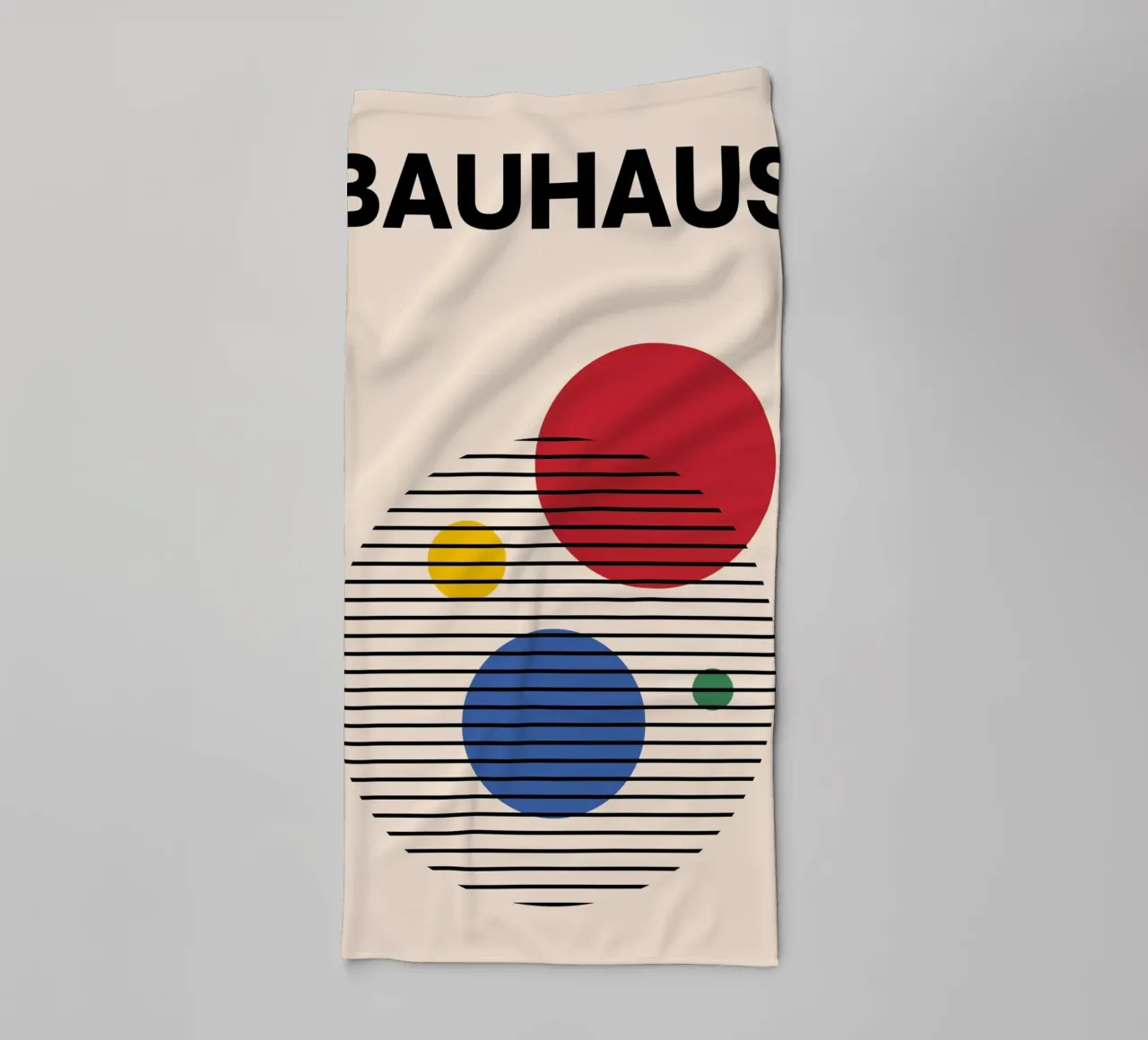 Bauhaus Abstract Circles & Lines Art Print by Modernist Form towel by NorwesClub