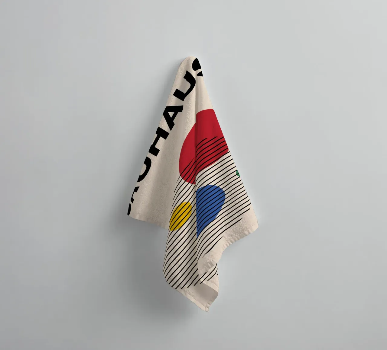 Bauhaus Abstract Circles & Lines Art Print by Modernist Form towel by NorwesClub