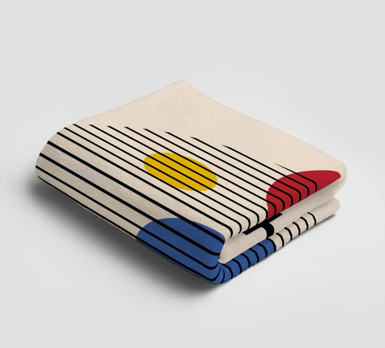 Bauhaus Abstract Circles & Lines Art Print by Modernist Form towel by NorwesClub