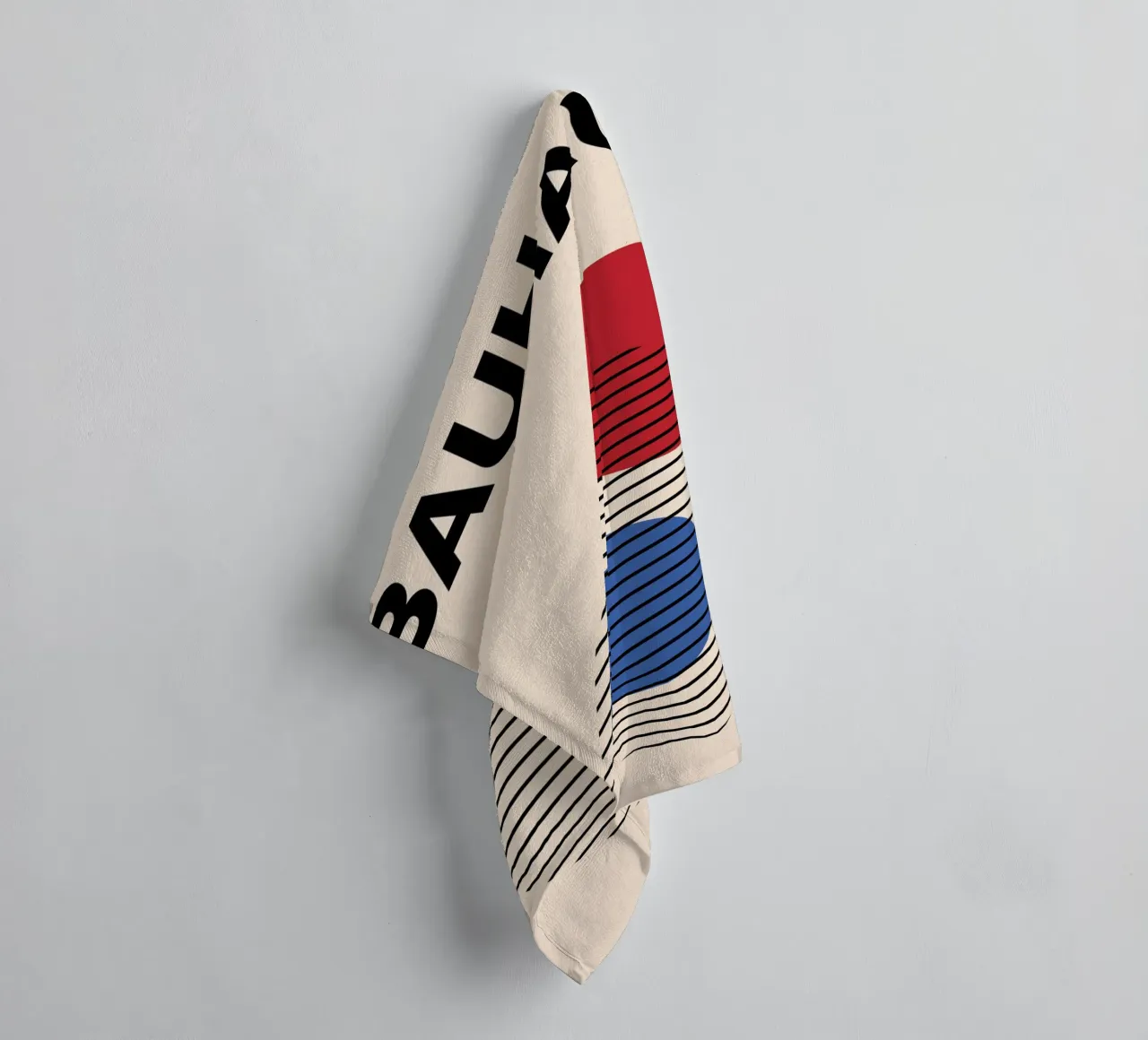 Bauhaus Abstract Circles & Lines Art Print by Modernist Form towel by NorwesClub