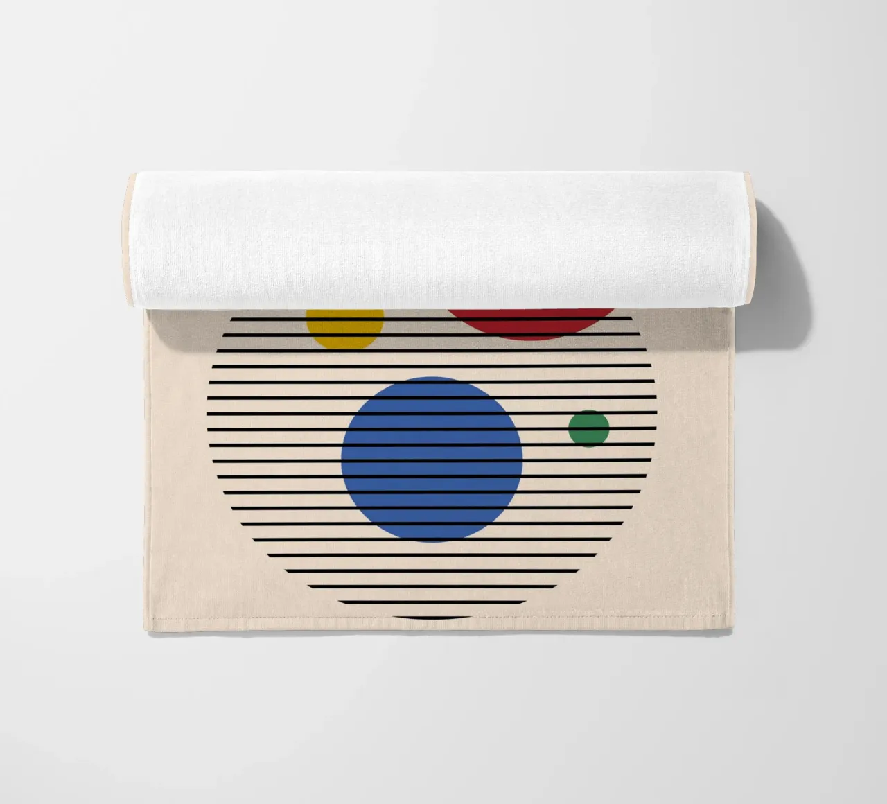 Bauhaus Abstract Circles & Lines Art Print by Modernist Form beach towel by NorwesClub