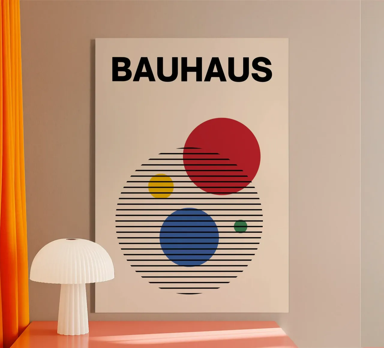 Impresión artística Bauhaus Abstract Circles & Lines de Modernist Form metacrilato de NorwesClub