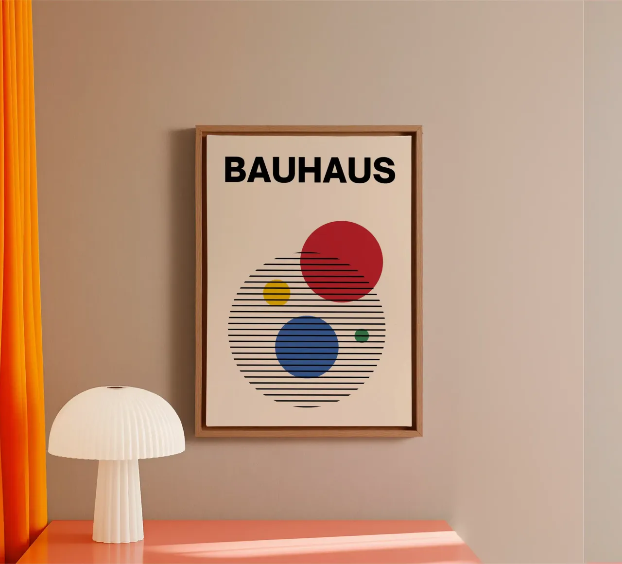 Impression d'art abstrait Bauhaus Circles & Lines par Modernist Form toile de NorwesClub