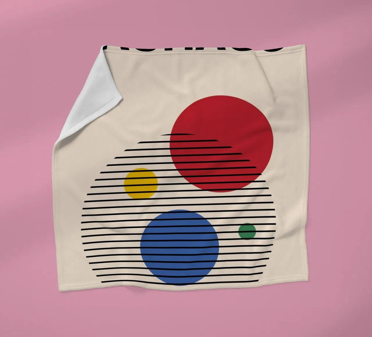 Bauhaus Abstract Circles & Lines Art Print by Modernist Form fleece blanket by NorwesClub