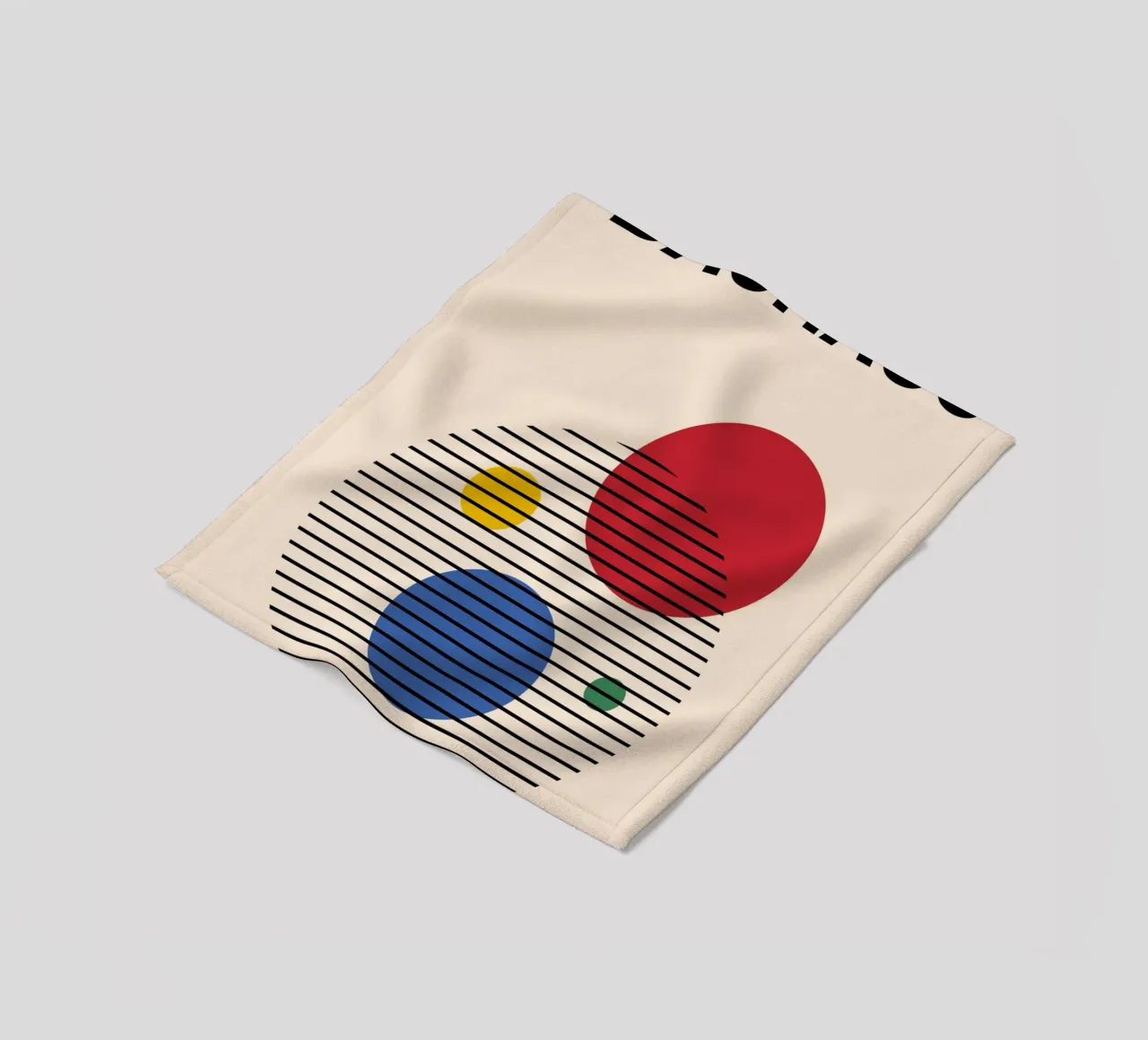 Bauhaus Abstract Circles & Lines Art Print by Modernist Form fleece blanket by NorwesClub
