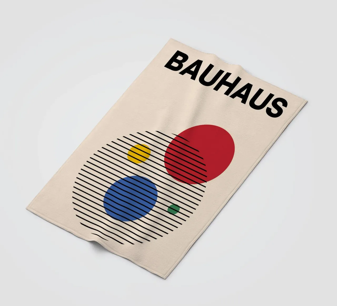 Bauhaus Abstract Circles & Lines Art Print by Modernist Form fleece blanket by NorwesClub