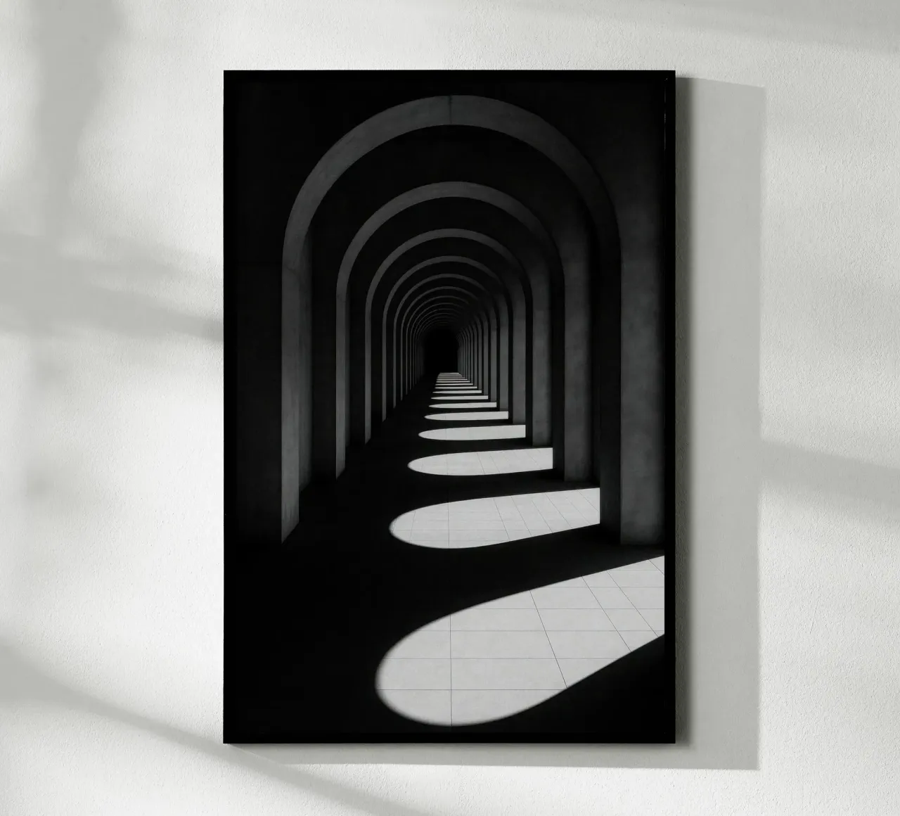 Turin – Le tunnel solaire poster con telaio in plastica da Black & White