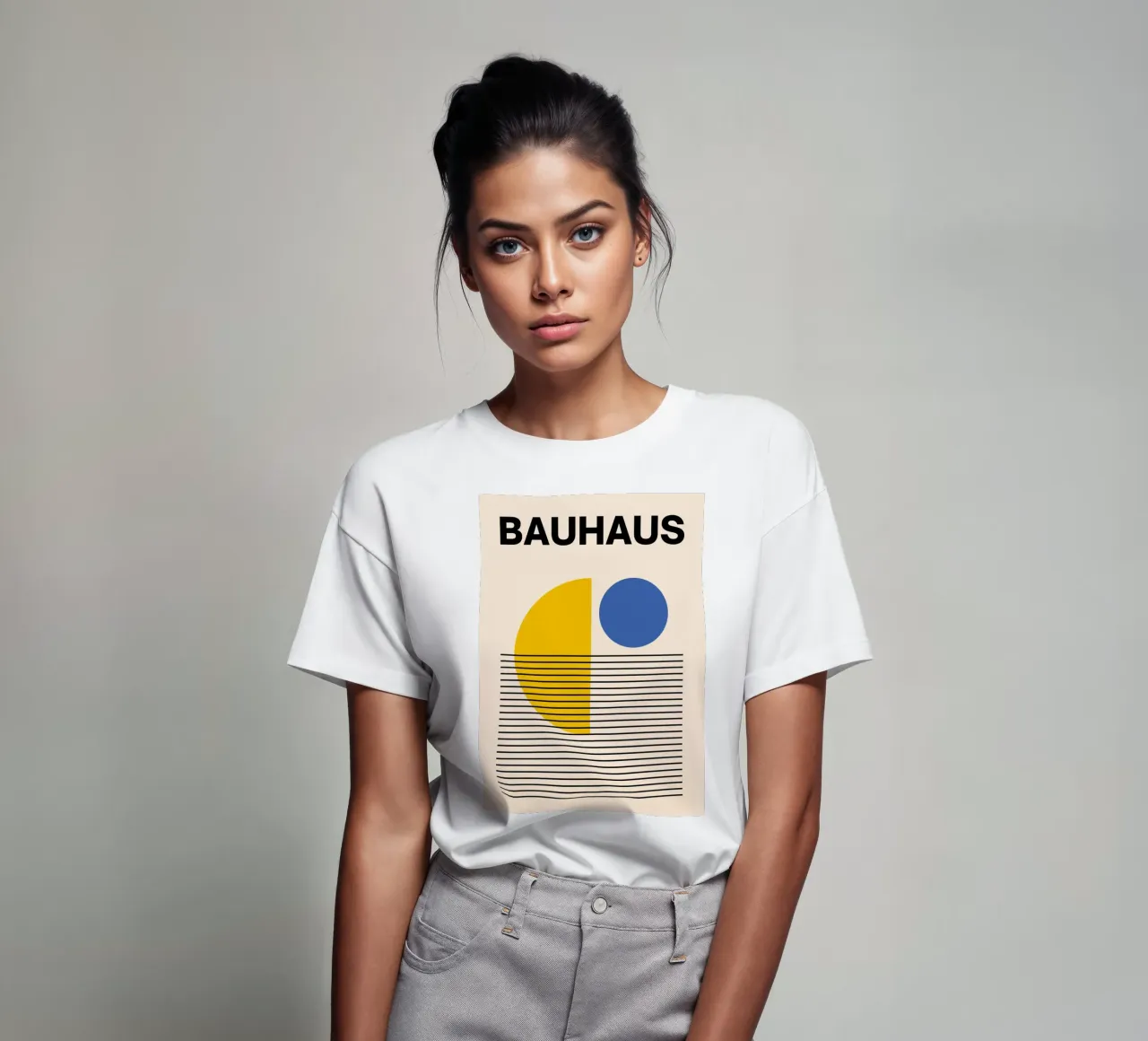 Stampa astratta geometrica Bauhaus di Circles & Lines, Primary t-shirt da NorwesClub
