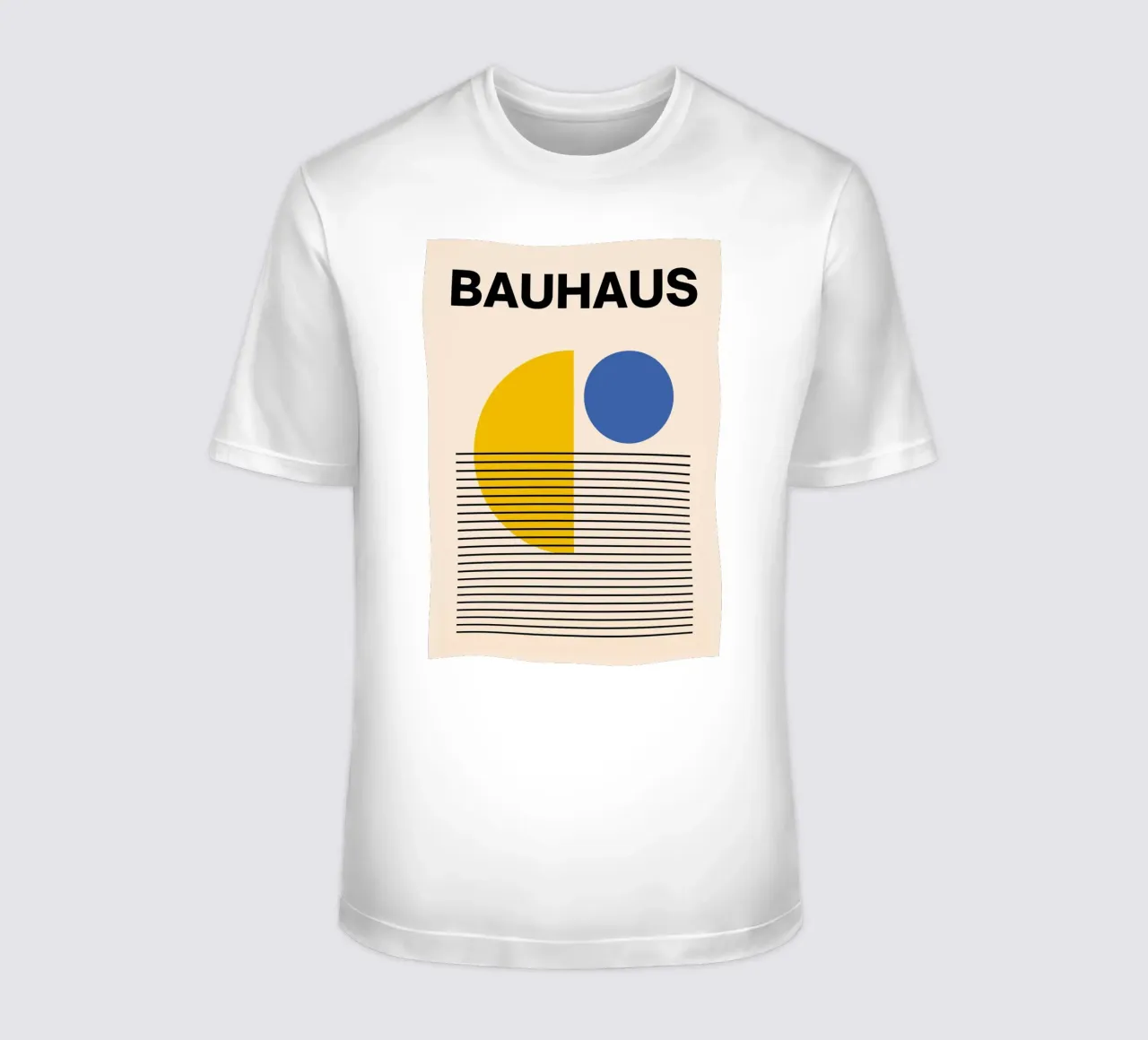 Bauhaus Geometric Abstract Print by Circles & Lines, Primary t-shirt by NorwesClub
