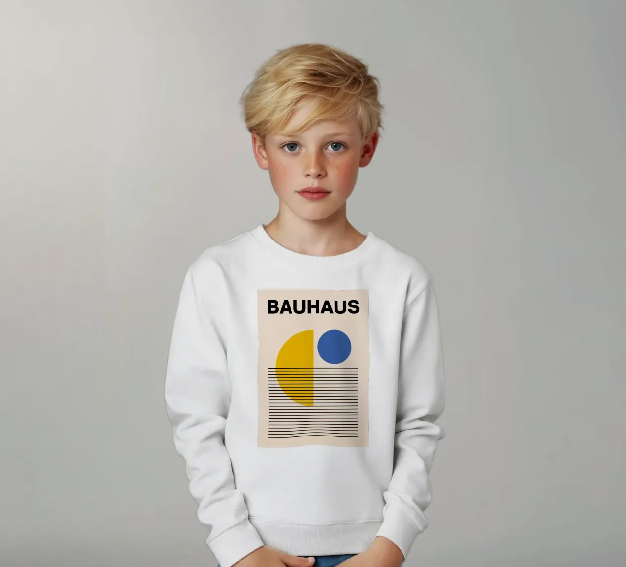 Bauhaus Geometric Abstract Print by Circles & Lines, Primario sudadera para niño de NorwesClub