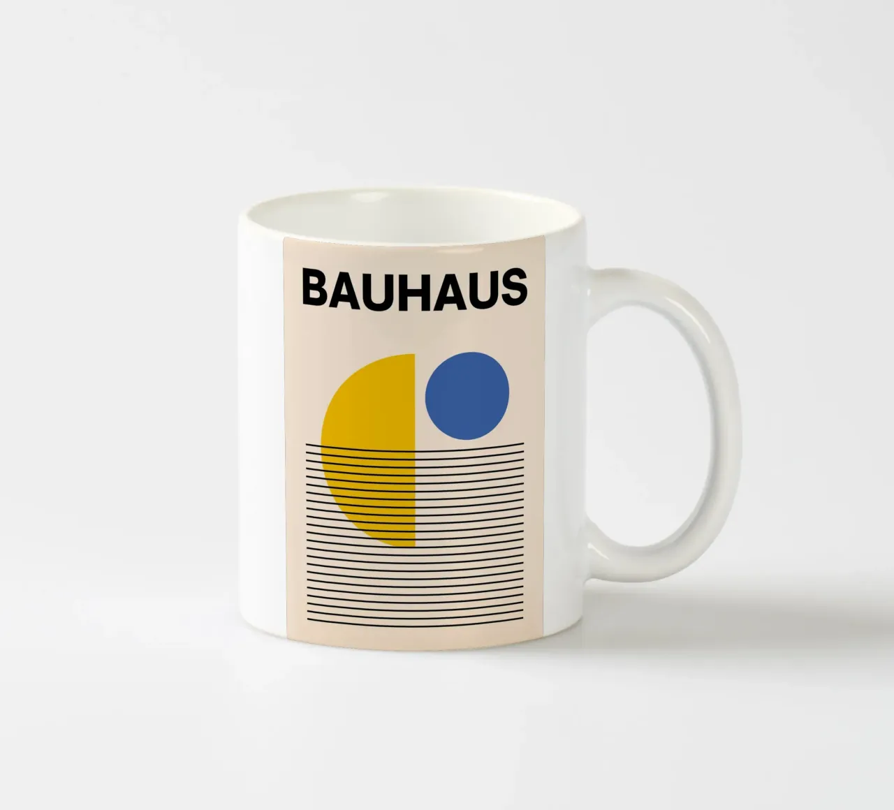 Stampa astratta geometrica Bauhaus di Circles & Lines, Primary tazza in ceramica da NorwesClub