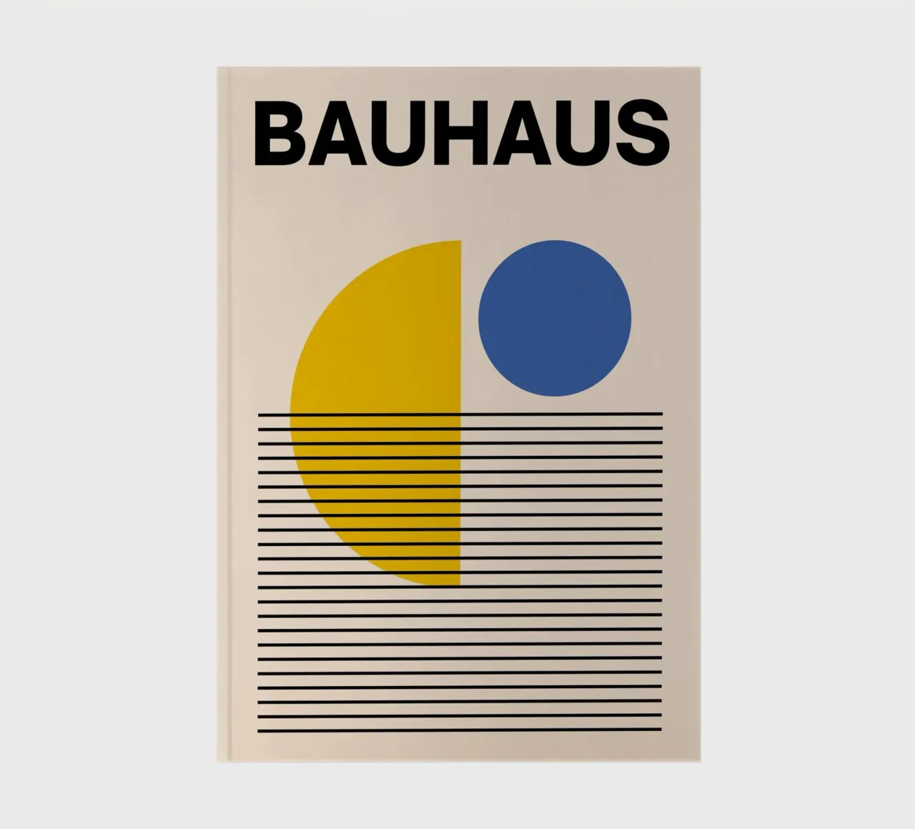 Bauhaus Geometric Abstract Print by Circles & Lines, Primary notebook by NorwesClub