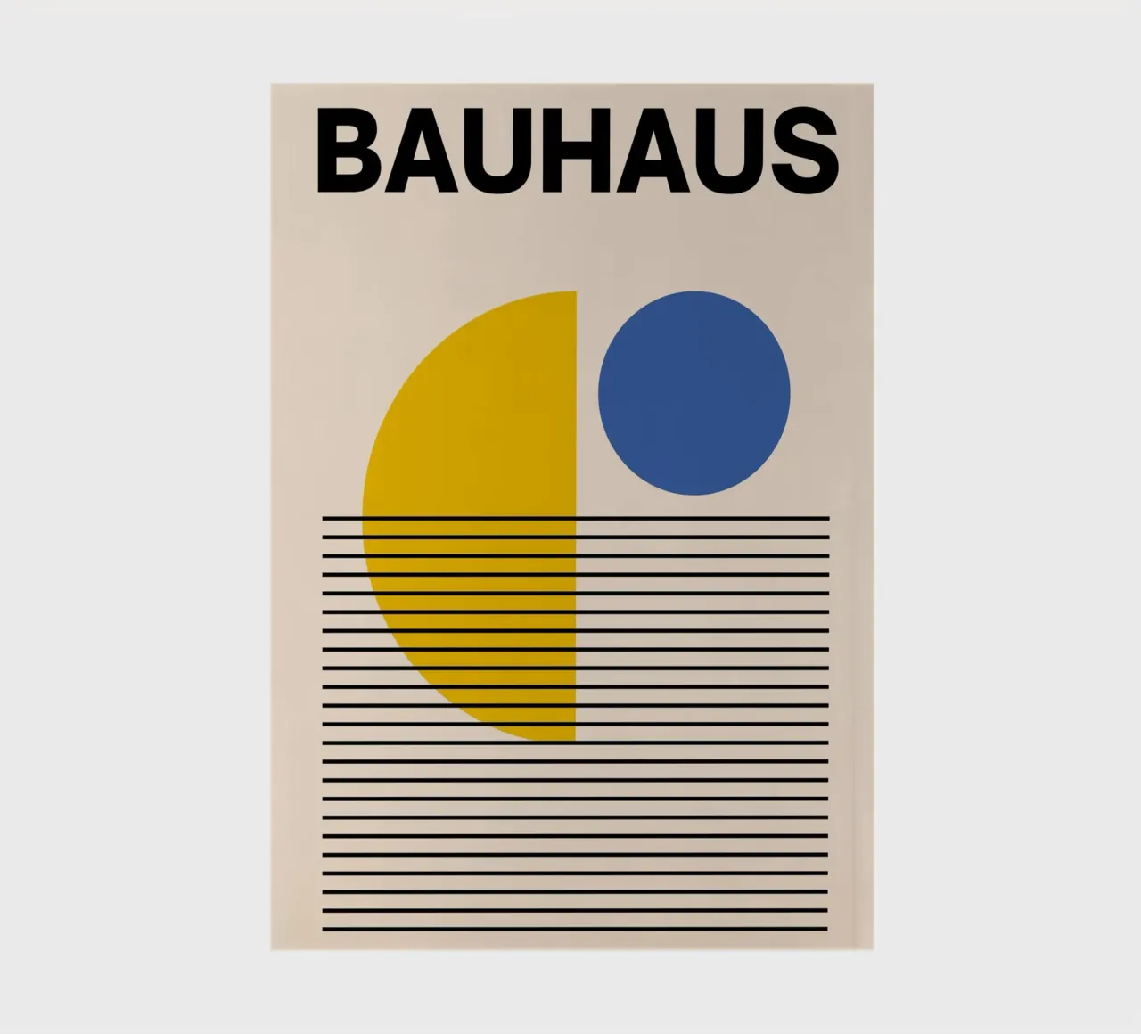 Bauhaus Geometric Abstract Print by Circles & Lines, Primary notebook by NorwesClub