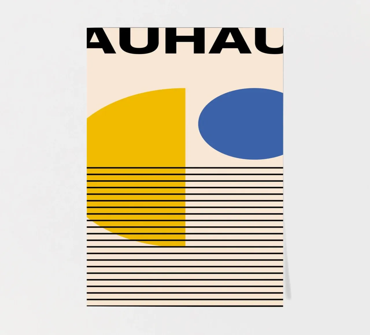 Bauhaus Geometric Abstract Print by Circles & Lines, Primary sticker sheet by NorwesClub