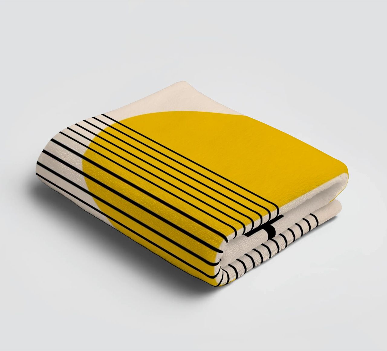 Bauhaus Geometric Abstract Print by Circles & Lines, Primary towel by NorwesClub