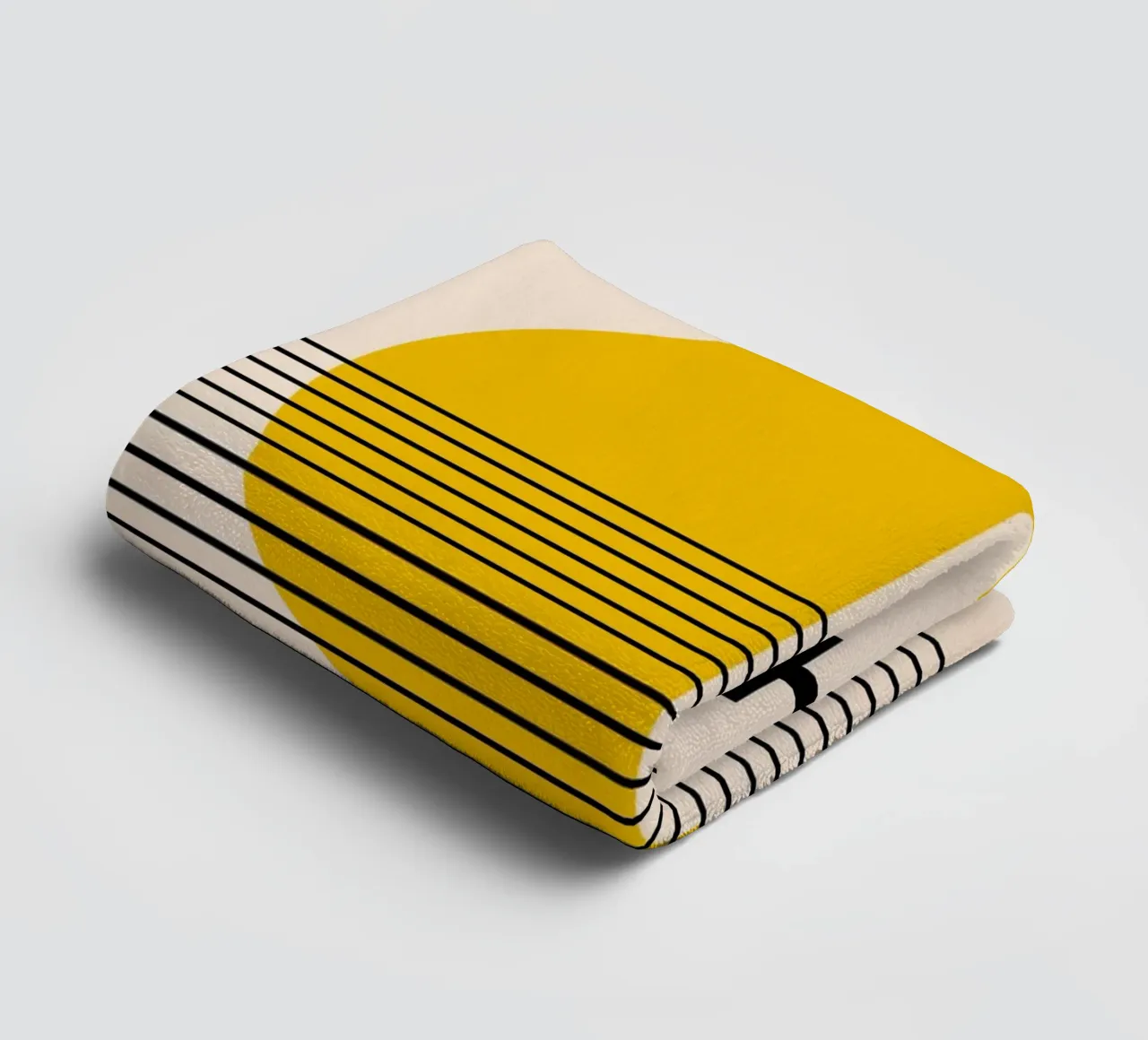 Bauhaus Geometric Abstract Print by Circles & Lines, Primary towel by NorwesClub