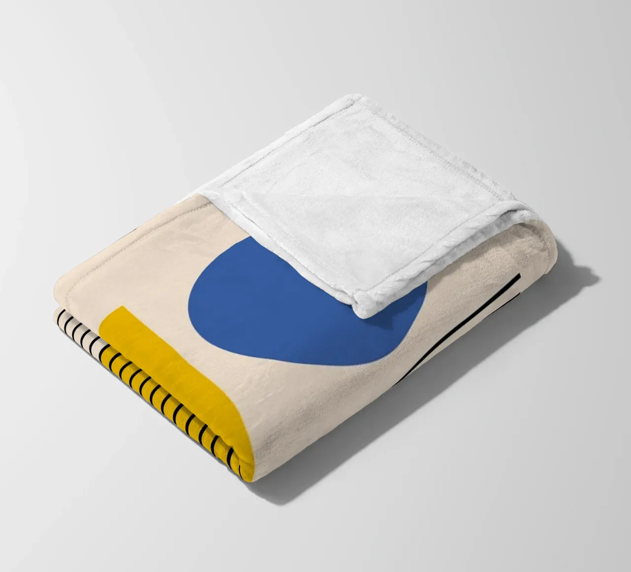 Bauhaus Geometric Abstract Print by Circles & Lines, Primary fleece blanket by NorwesClub
