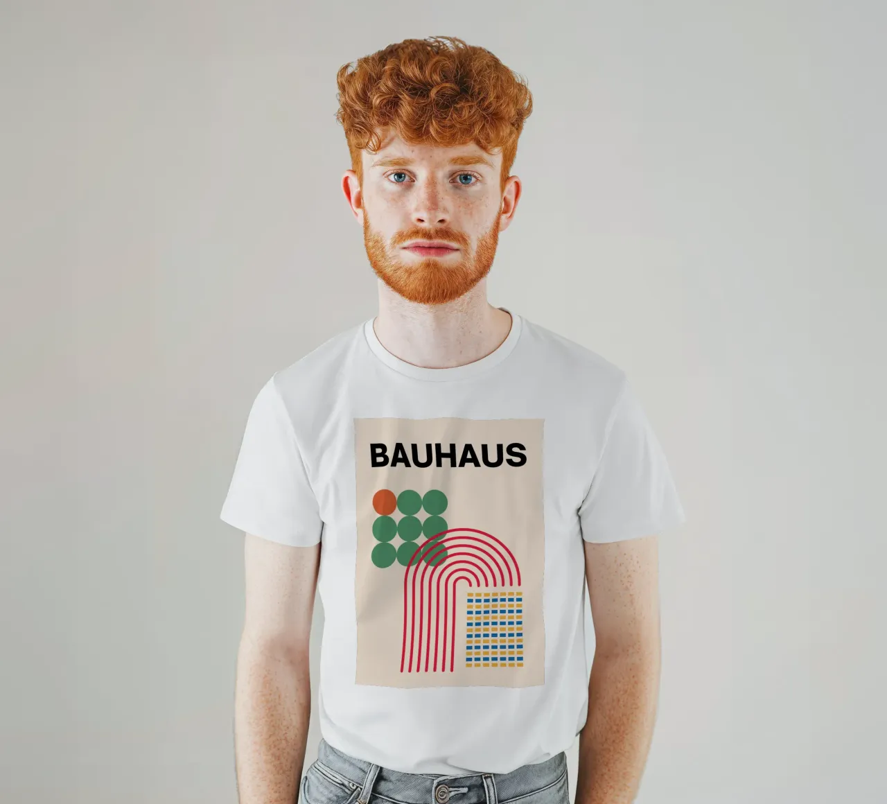 Bauhaus Abstract Geometric Forms by Circles Arches Grids t-shirt by NorwesClub