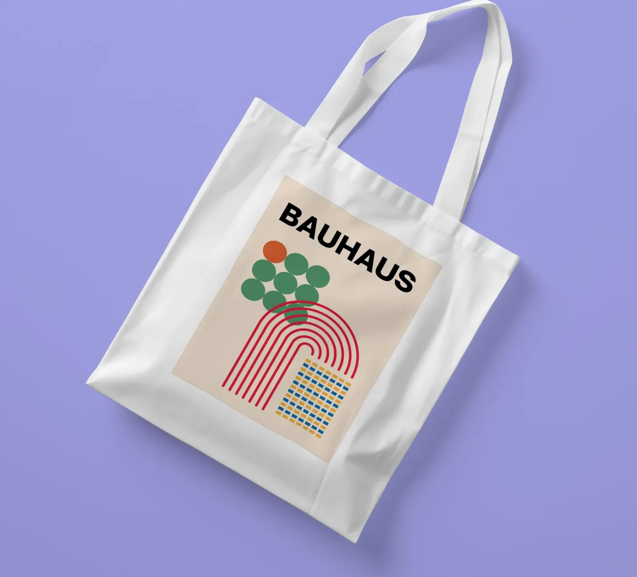 Bauhaus Abstract Geometric Forms by Circles Arches Grids tote bag by NorwesClub