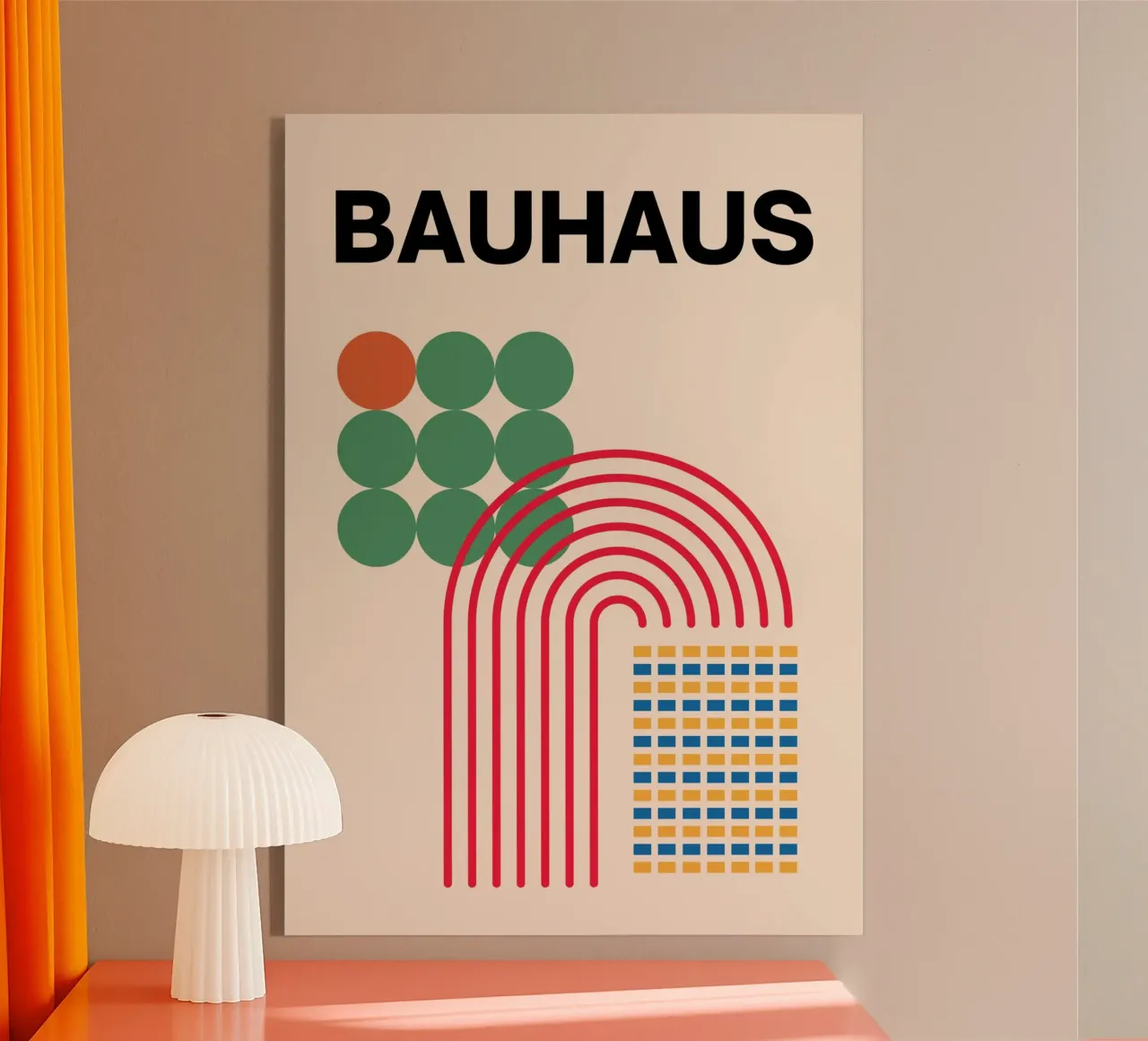 Bauhaus Abstract Geometric Forms by Circles Arches Grids acrylic glass by NorwesClub