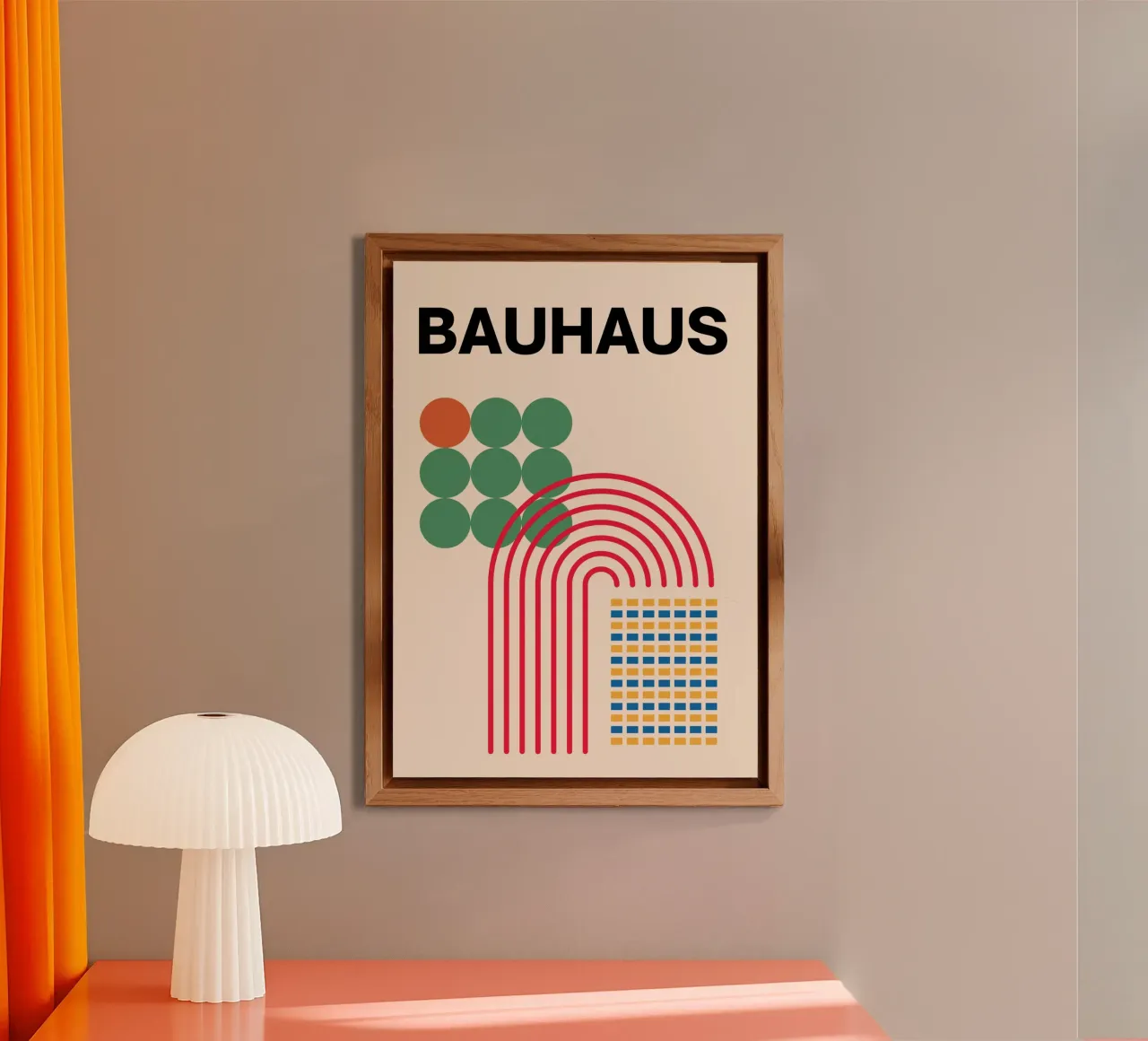 Bauhaus Abstract Geometric Forms by Circles Arches Grids alu-dibond by NorwesClub