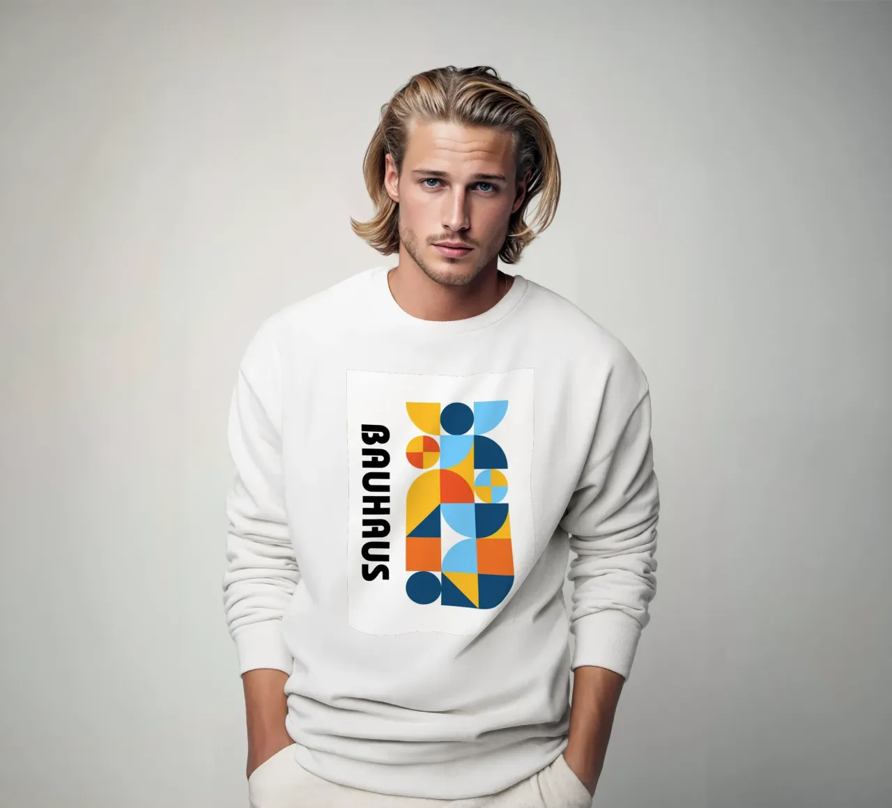 Bauhaus Geometric Pattern Abstract Print by Modernist Forms sweat de NorwesClub