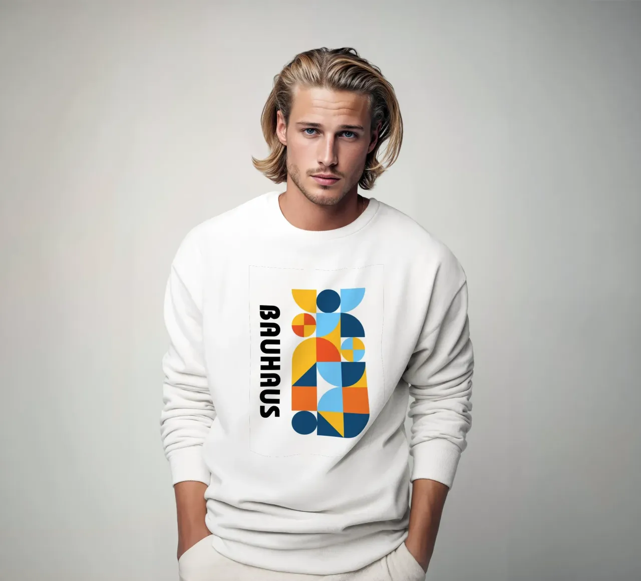 Bauhaus Geometric Pattern Abstract Print by Modernist Forms sweat de NorwesClub