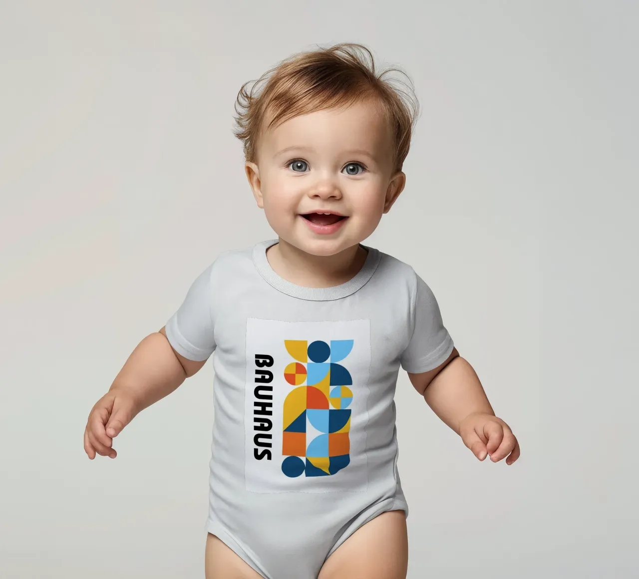 Bauhaus Geometrisches Muster Abstrakter Druck von Modernist Forms Kurzarm Babybody von NorwesClub