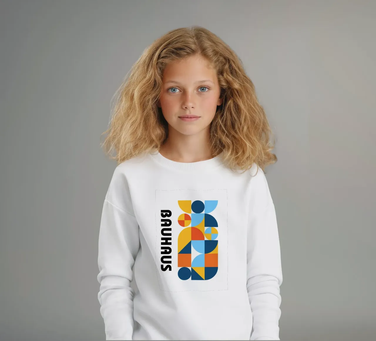 Bauhaus Geometric Pattern Impresión abstracta de Modernist Forms sudadera para niño de NorwesClub