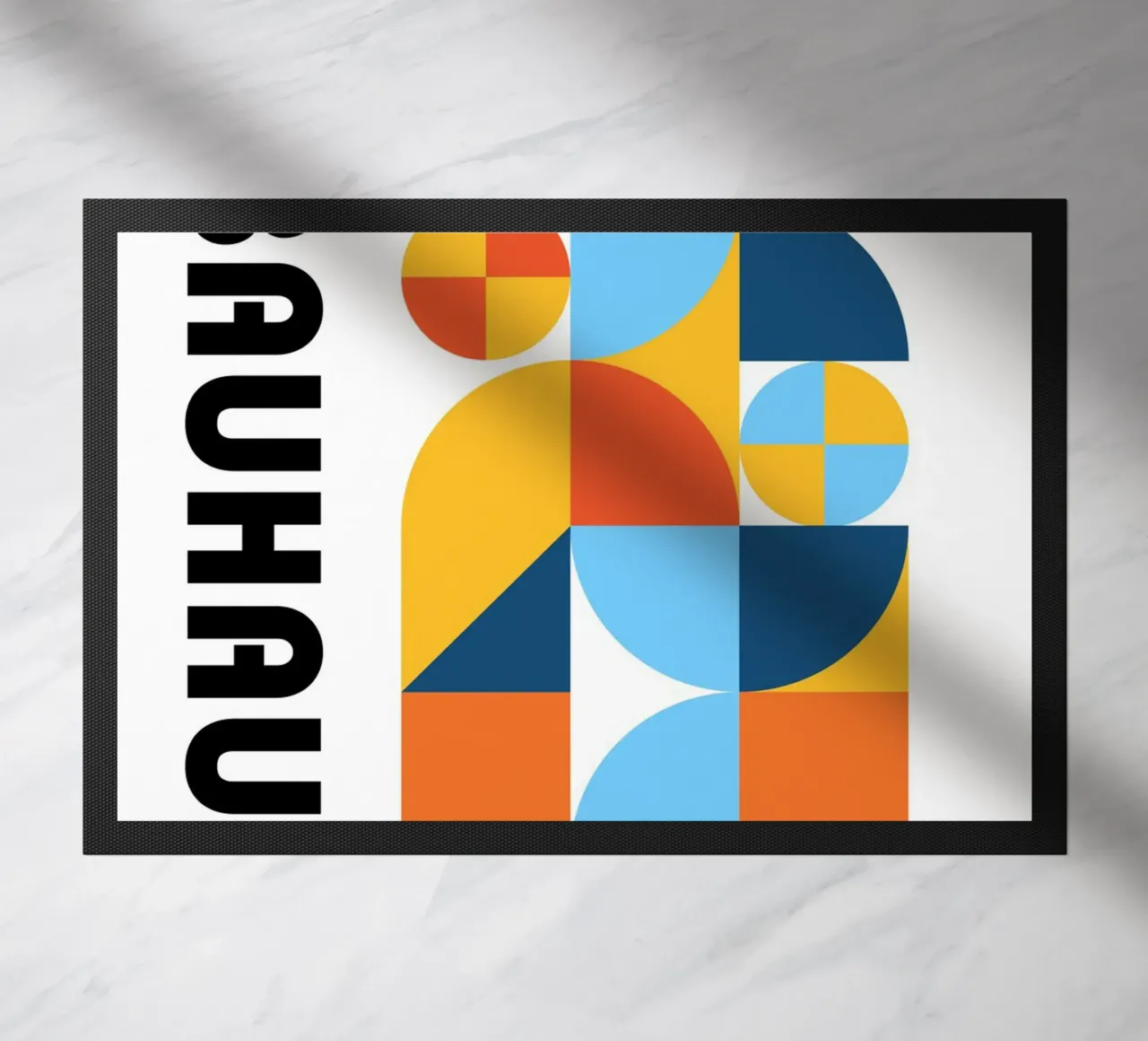 Bauhaus Geometric Pattern Abstract Print by Modernist Forms paillasson de NorwesClub