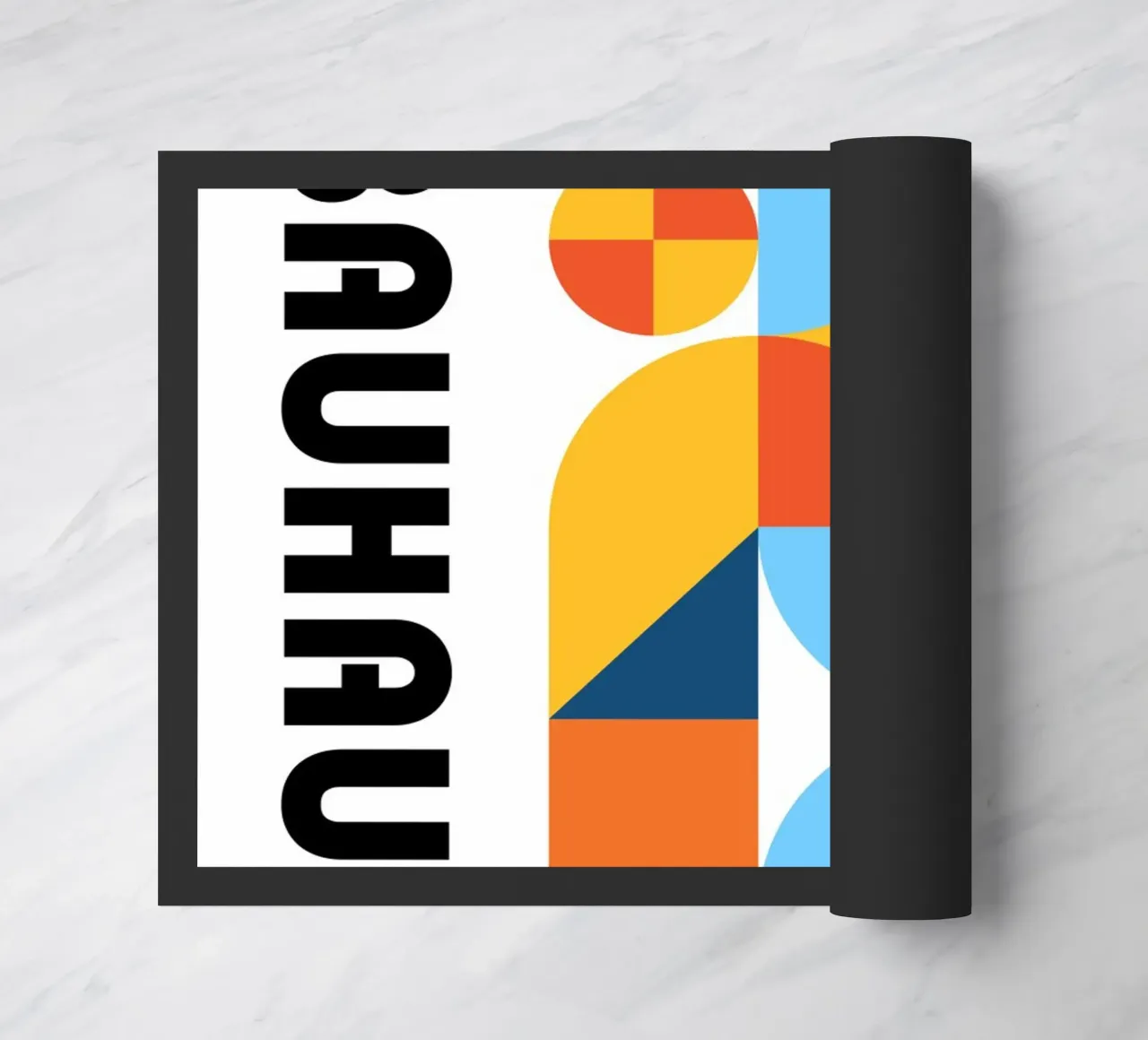 Bauhaus Geometric Pattern Abstract Print by Modernist Forms paillasson de NorwesClub